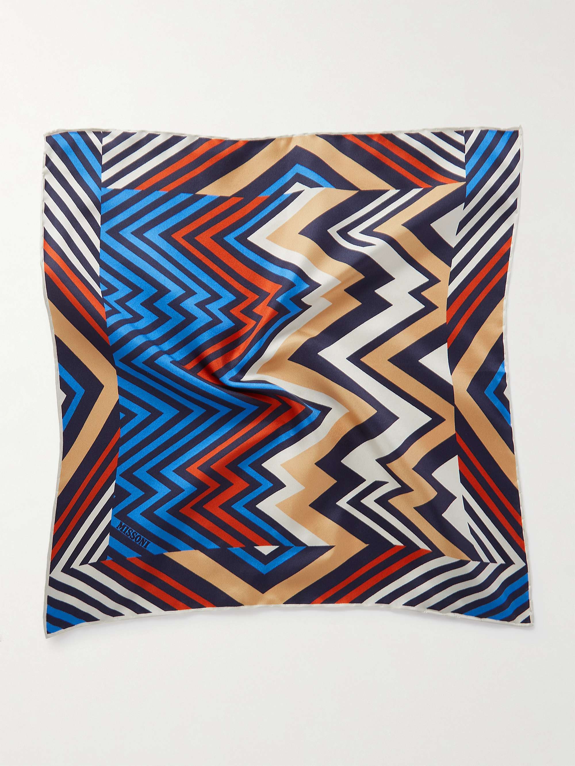 MISSONI Striped Silk Pocket Square