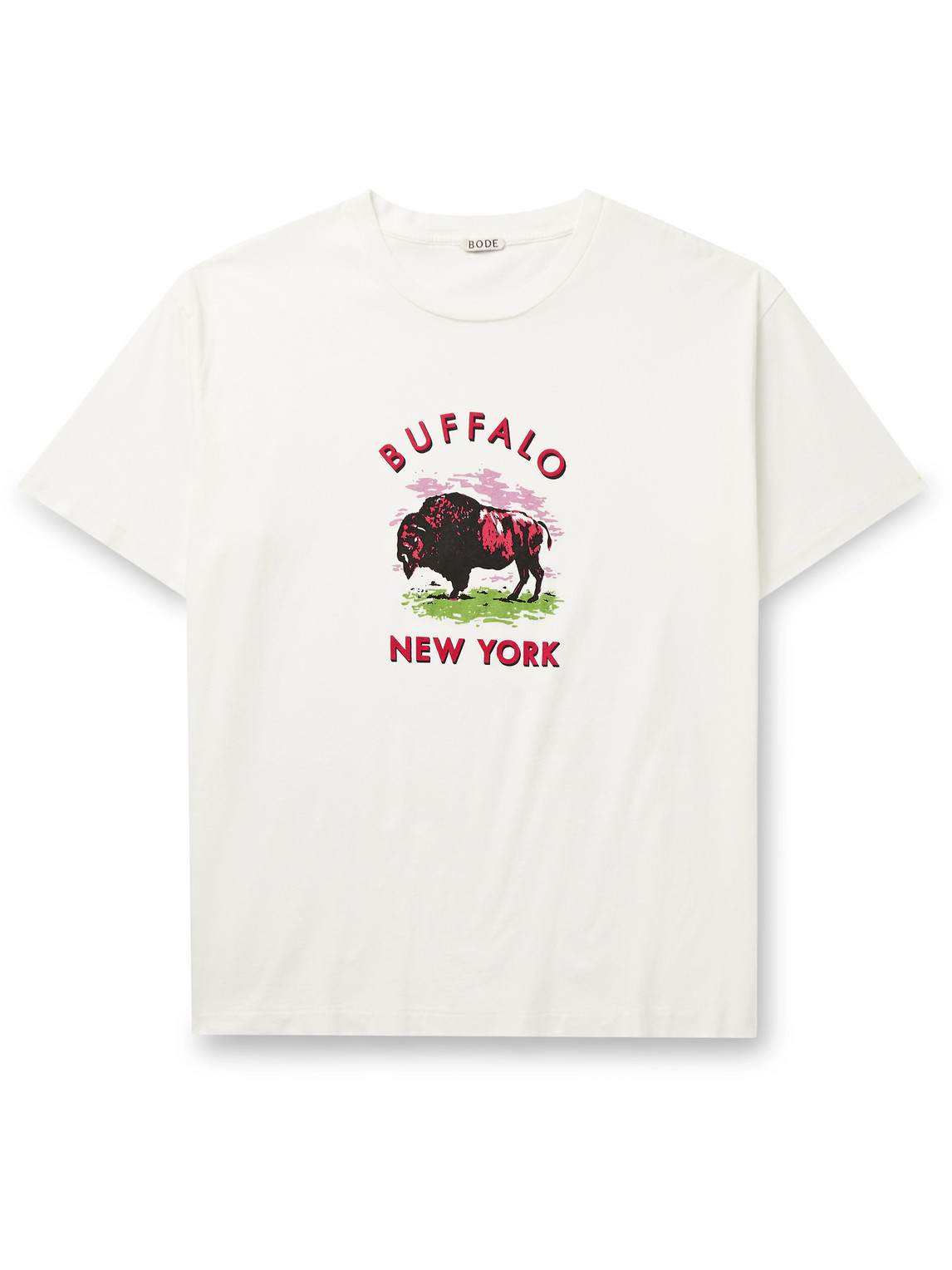Bode Slim-fit Printed Cotton-jersey T-shirt In Neutrals
