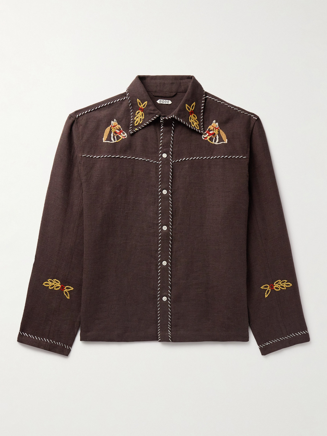Show Pony Embroidered Linen Shirt