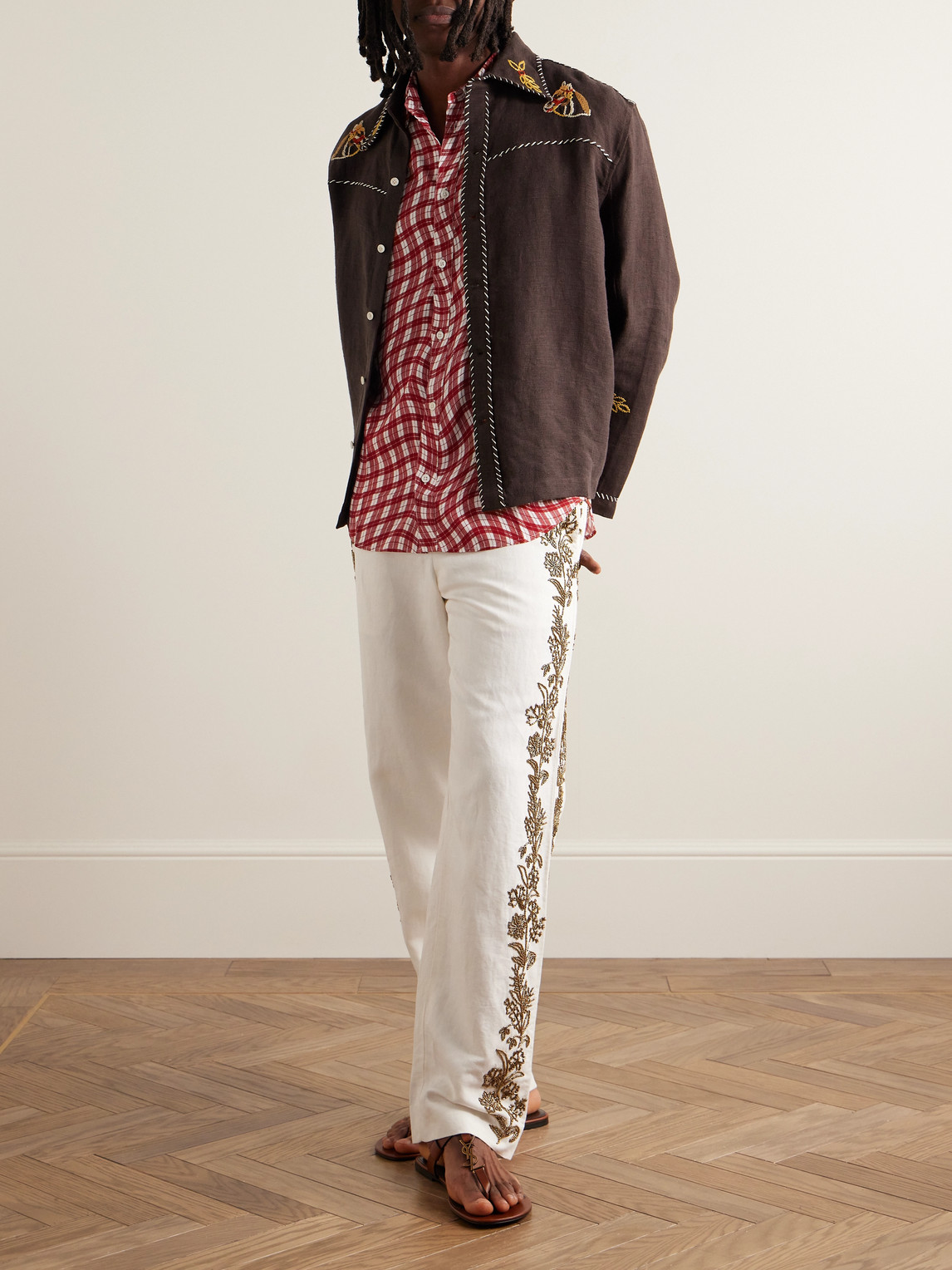 Show Pony Embroidered Linen Shirt — 2