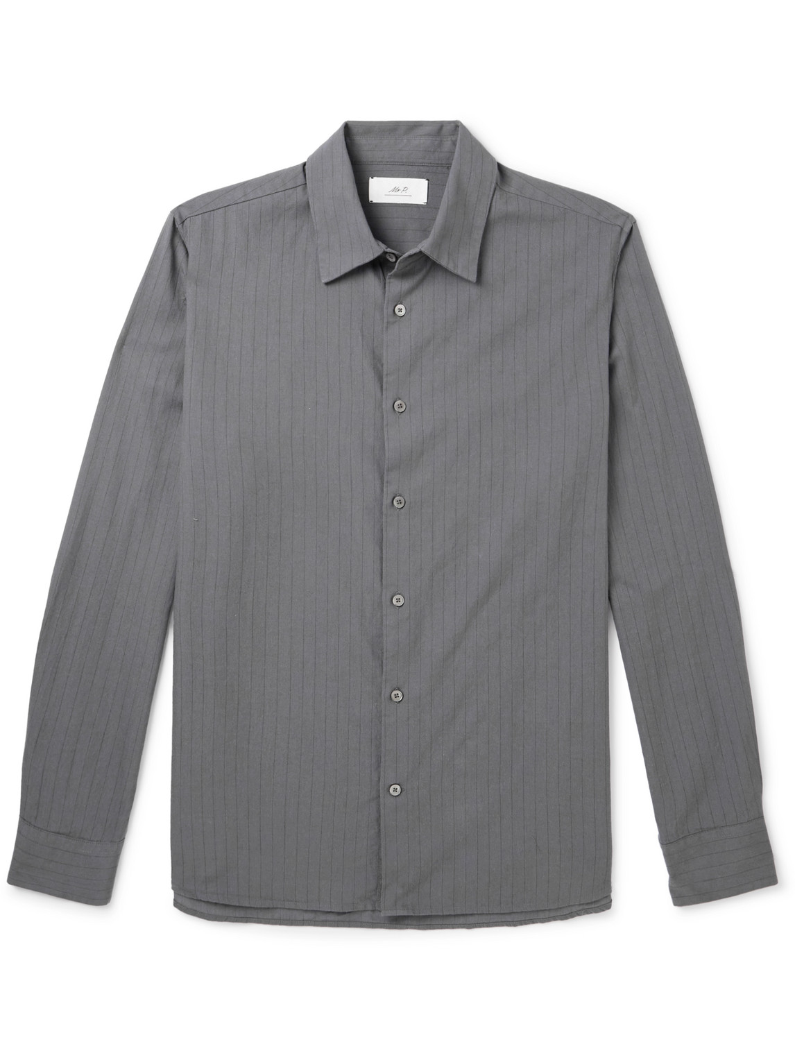 Pinstriped Cotton and Wool-Blend Shirt