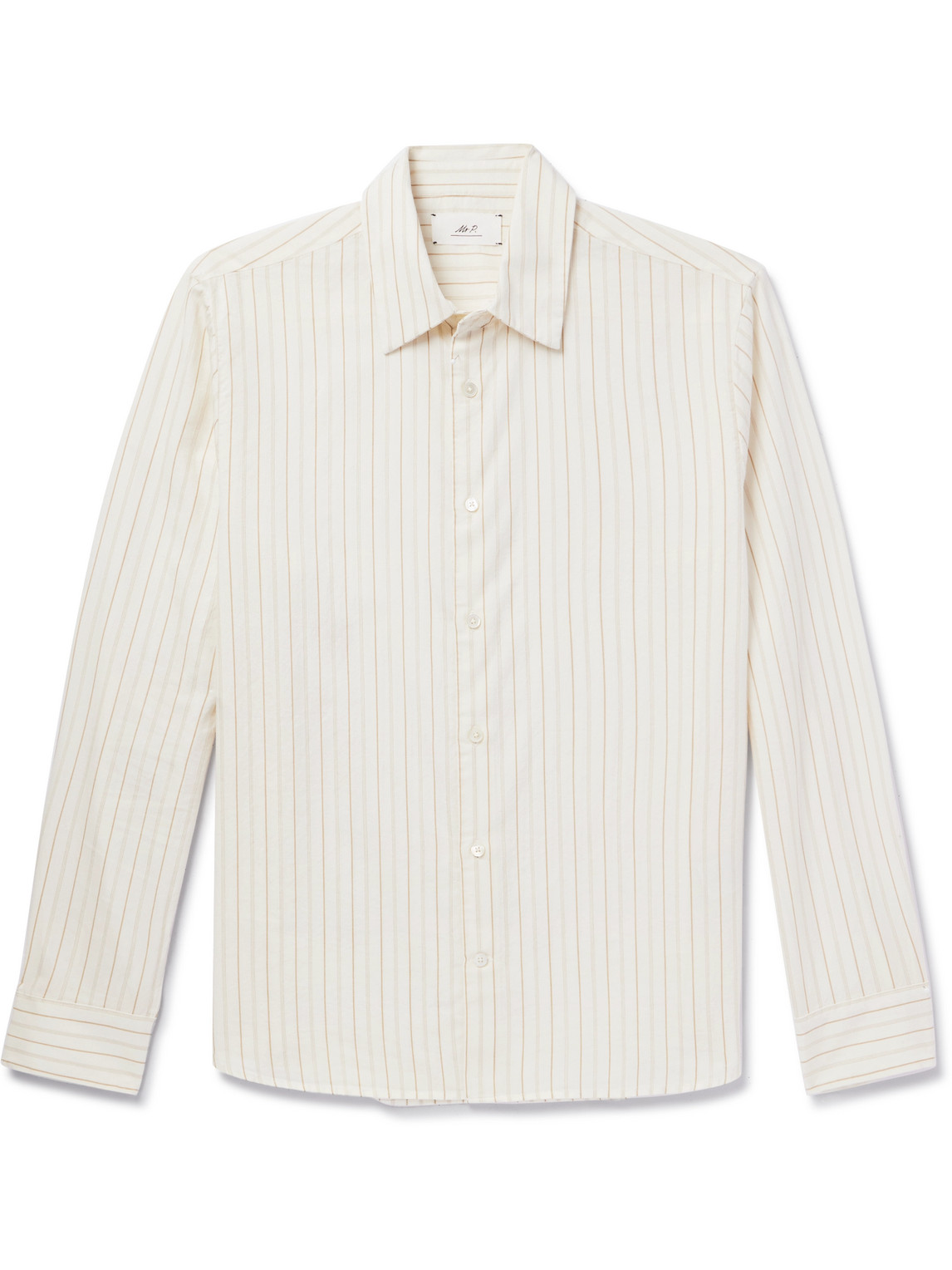 Pinstriped Cotton and Wool-Blend Shirt