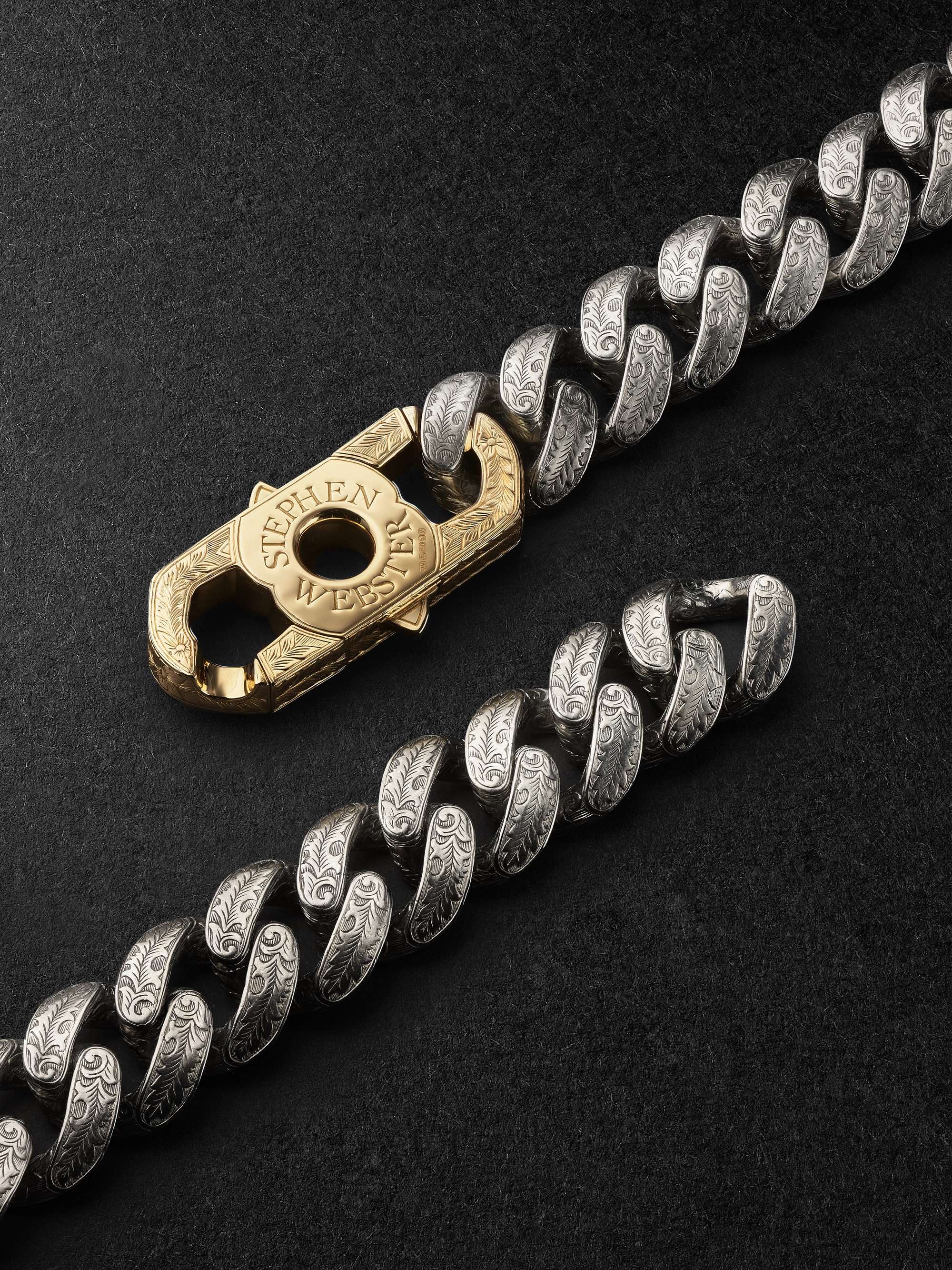 STEPHEN WEBSTER England Made Me Sterling Silver and 18-Karat Gold Necklace