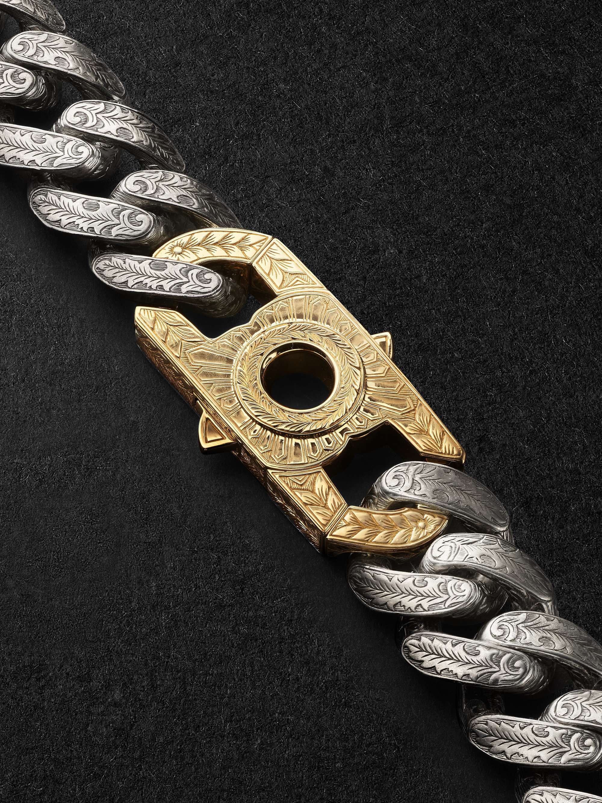 STEPHEN WEBSTER England Made Me Sterling Silver and 18-Karat Gold Necklace