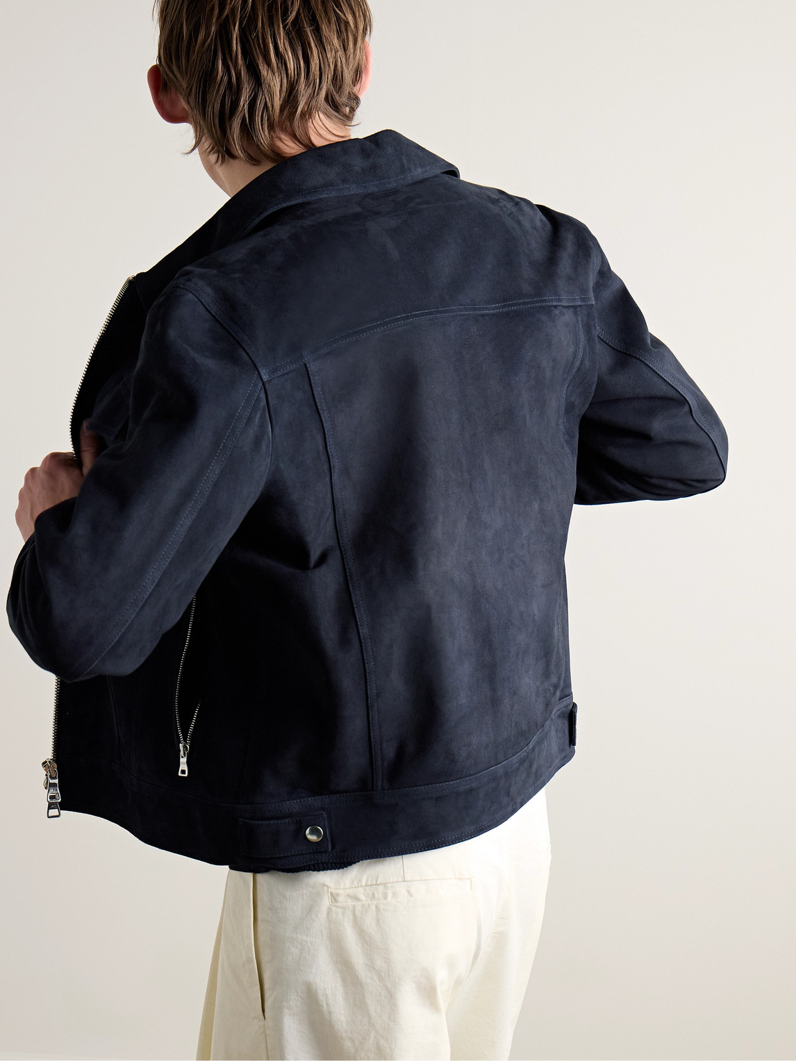 MR P SUEDE TRUCKER JACKET