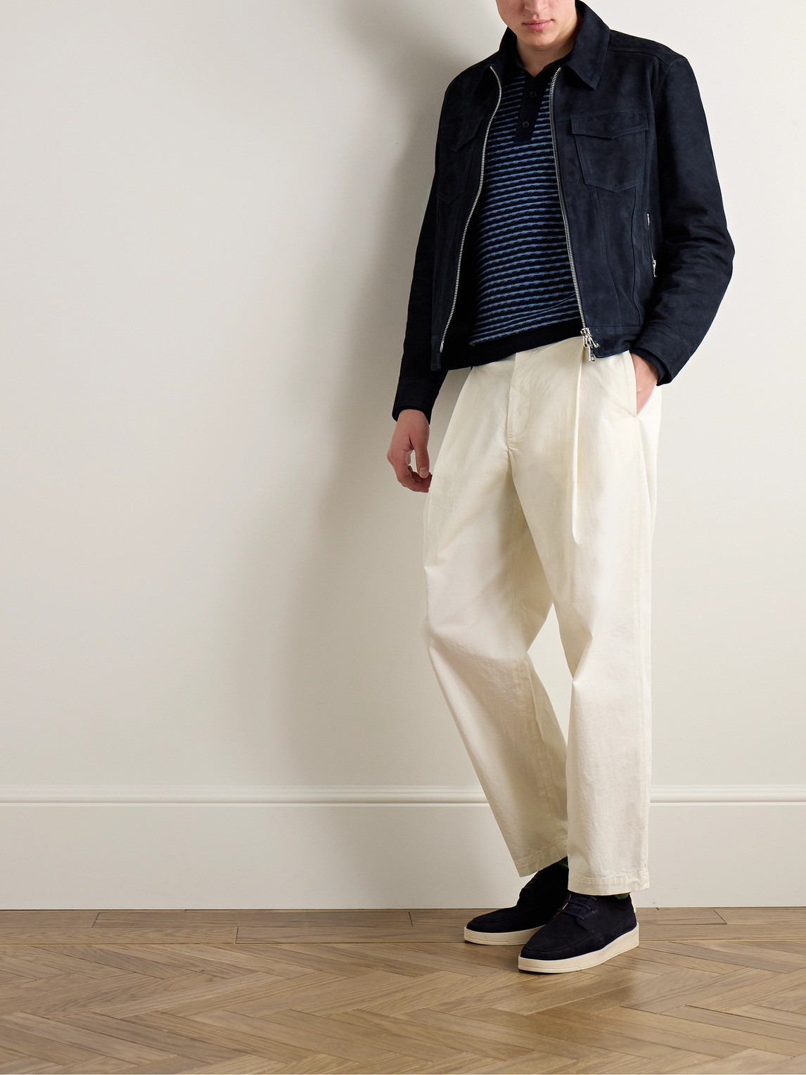 MR P SUEDE TRUCKER JACKET