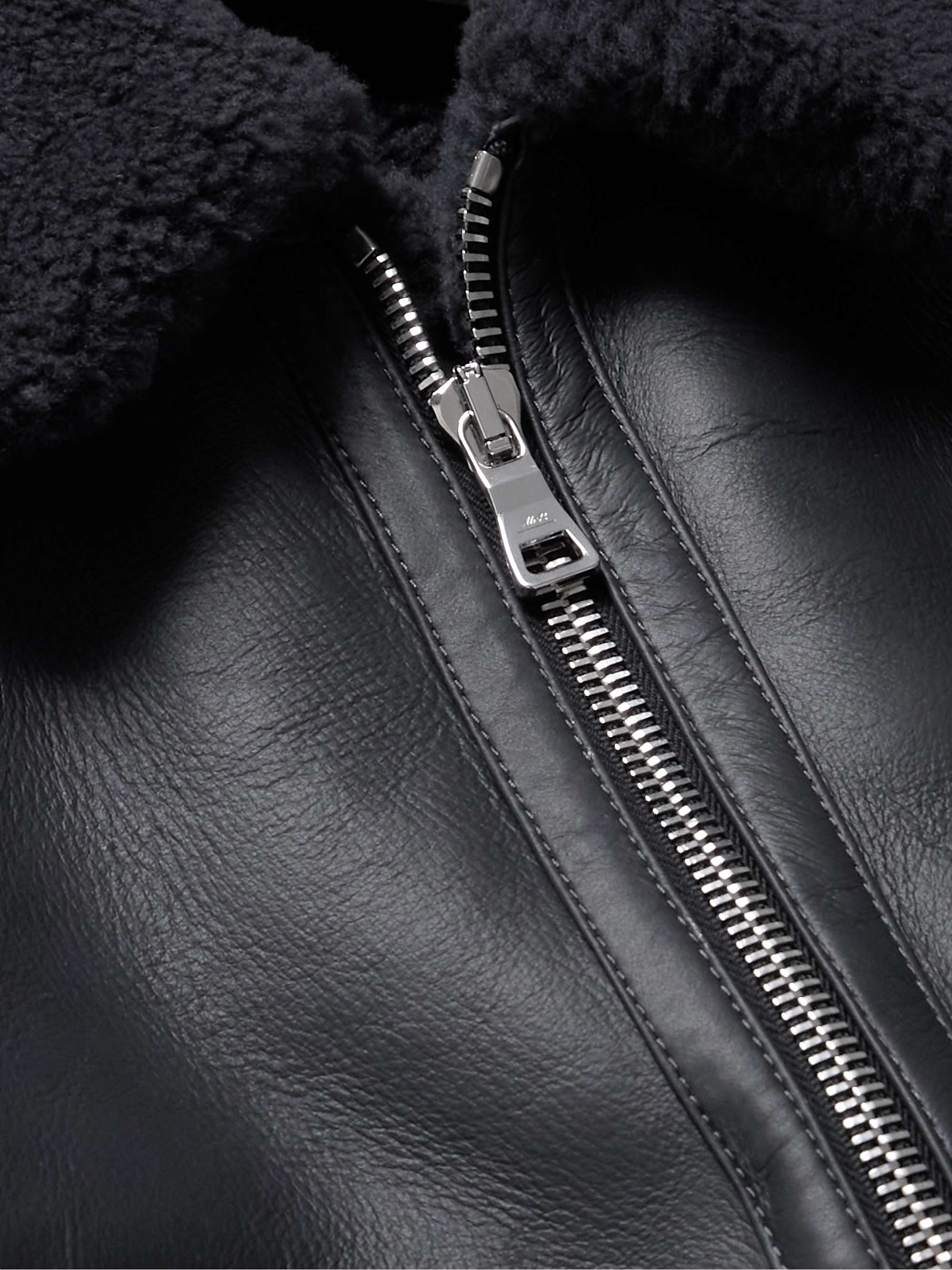 MR P. Shearling-Lined Nappa Leather Trucker Jacket