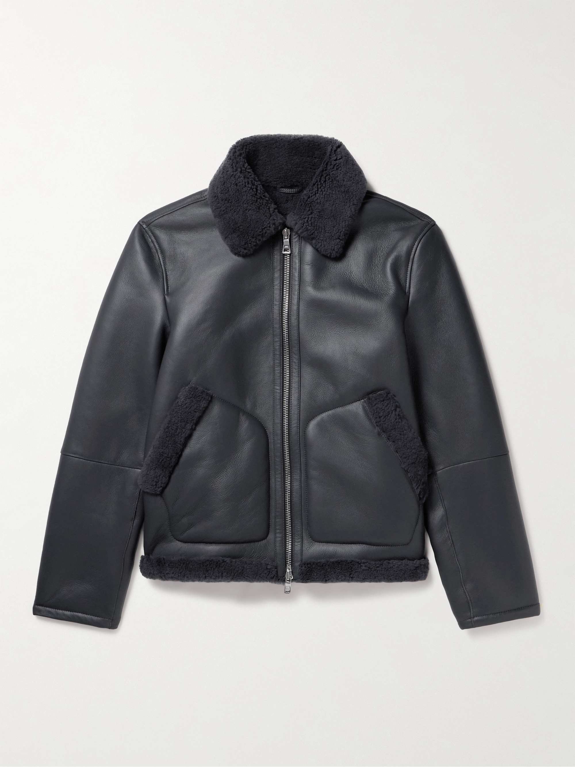 MR P. Shearling-Lined Nappa Leather Trucker Jacket for Men | MR PORTER