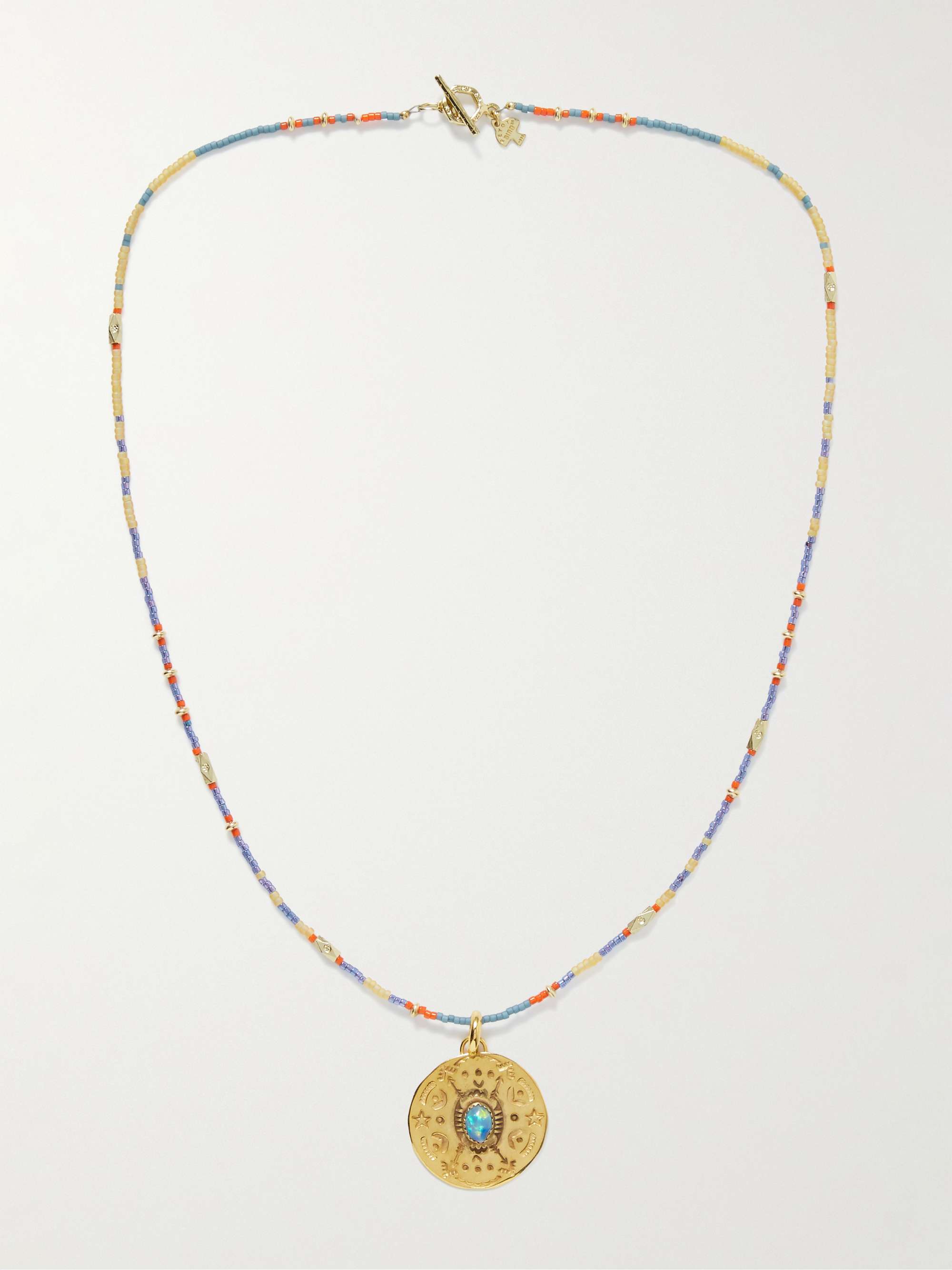 PEYOTE BIRD Virtuoso Gold Vermeil Opal Beaded Necklace for Men | MR PORTER