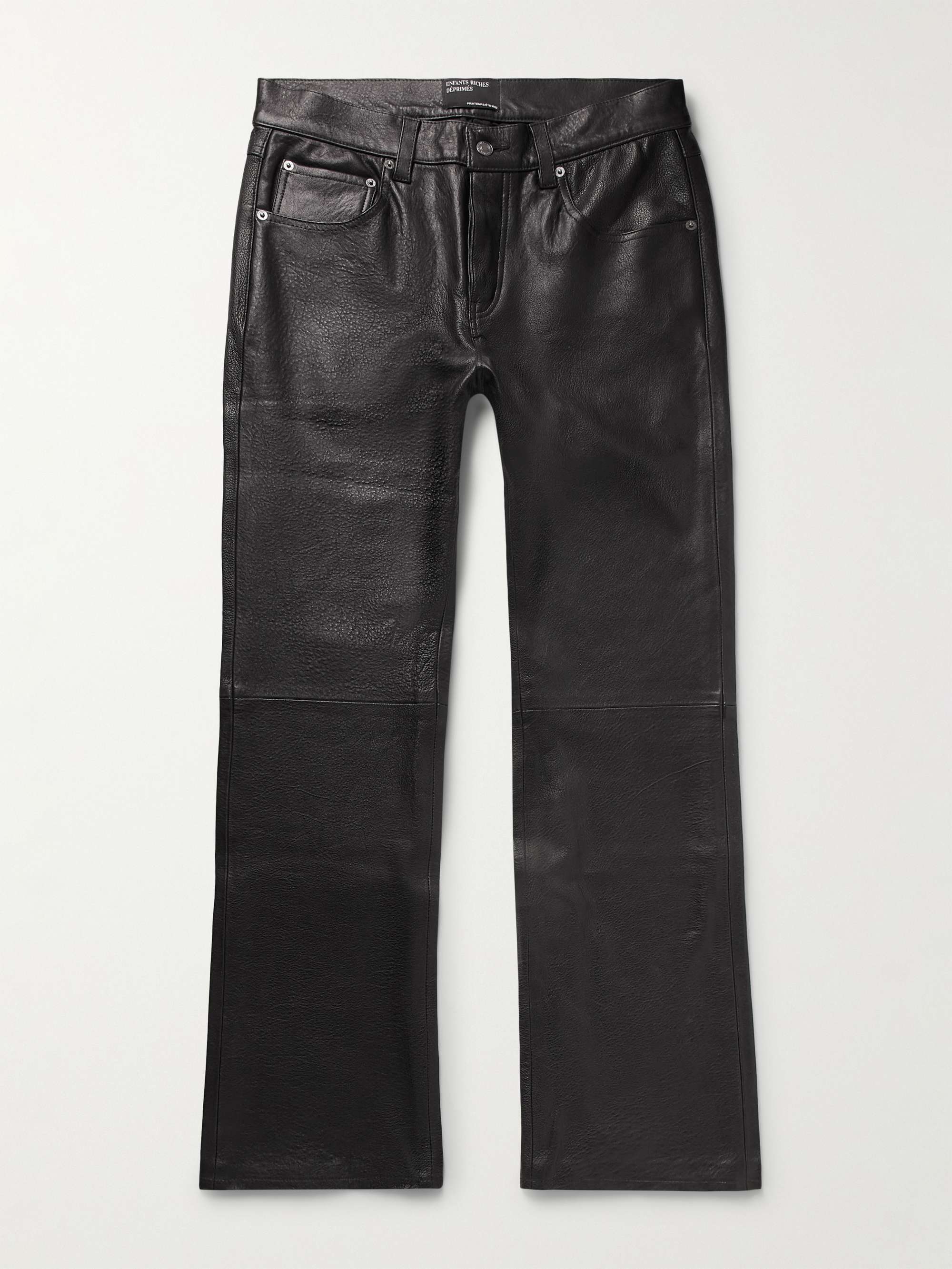 ENFANTS RICHES DÉPRIMÉS Straight-Leg Textured-Leather Trousers for Men ...