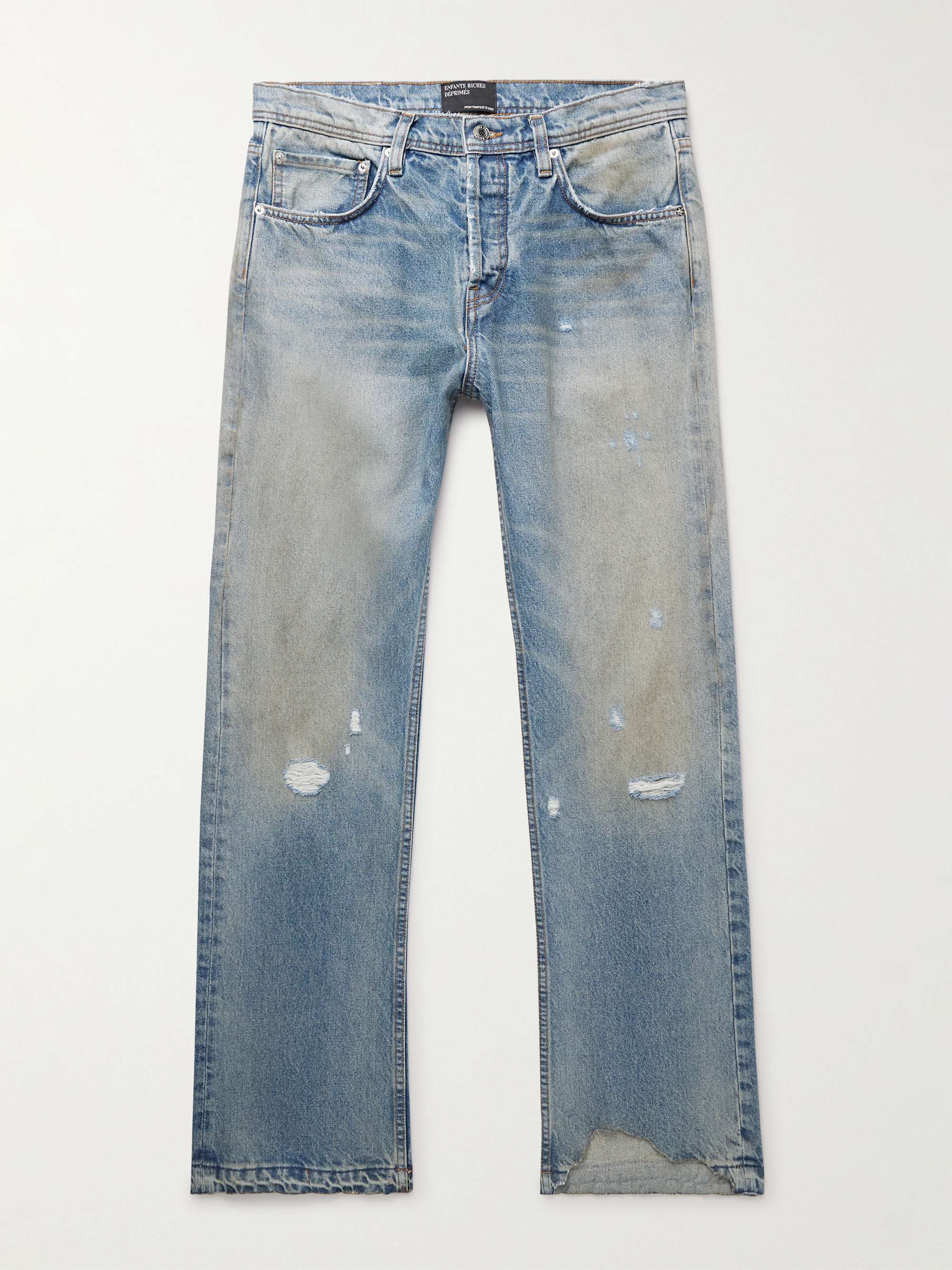 ENFANTS RICHES DÉPRIMÉS Slim-Fit Flared Distressed Jeans for Men | MR ...