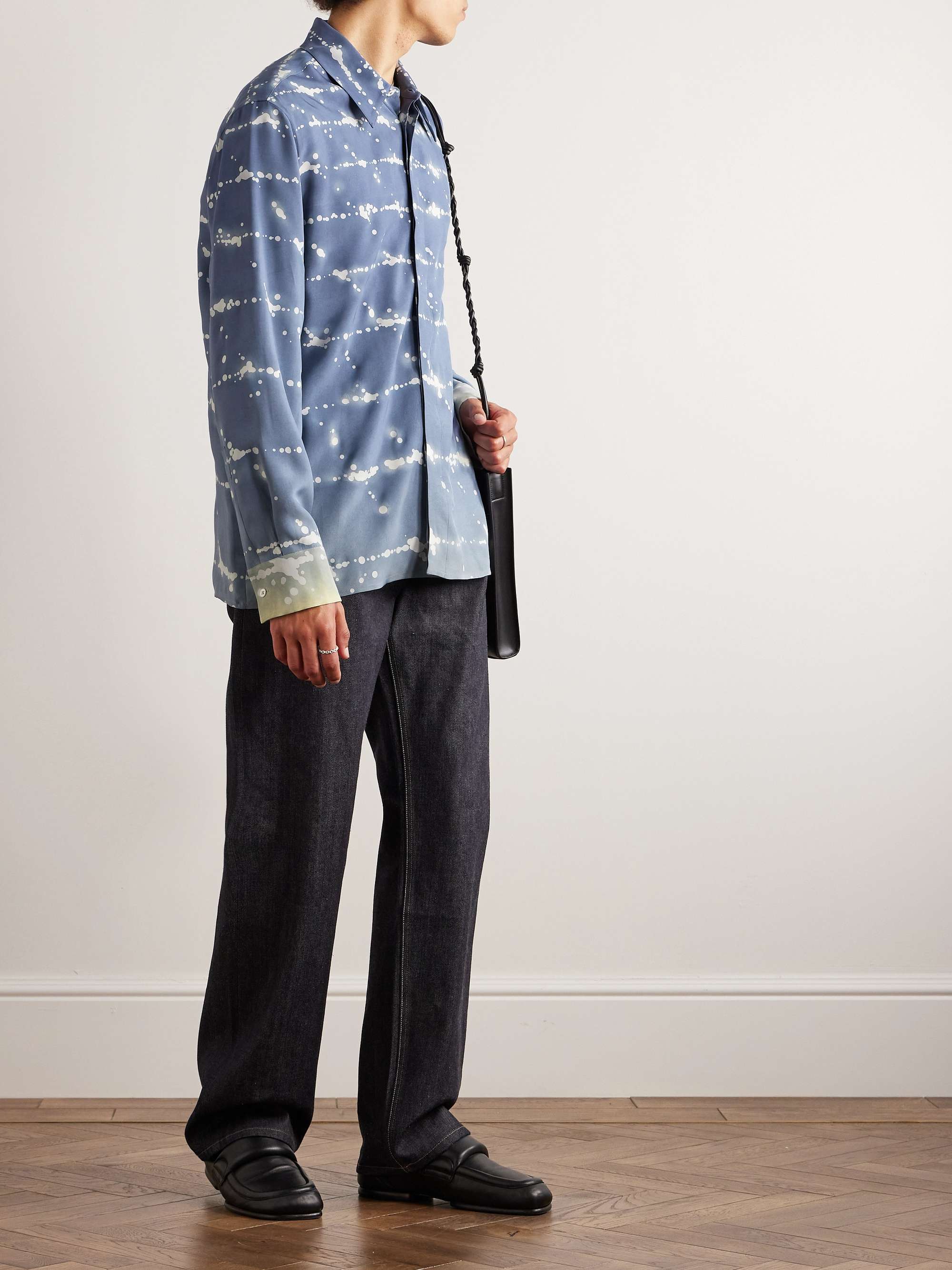JIL SANDER Printed Woven Shirt for Men | MR PORTER