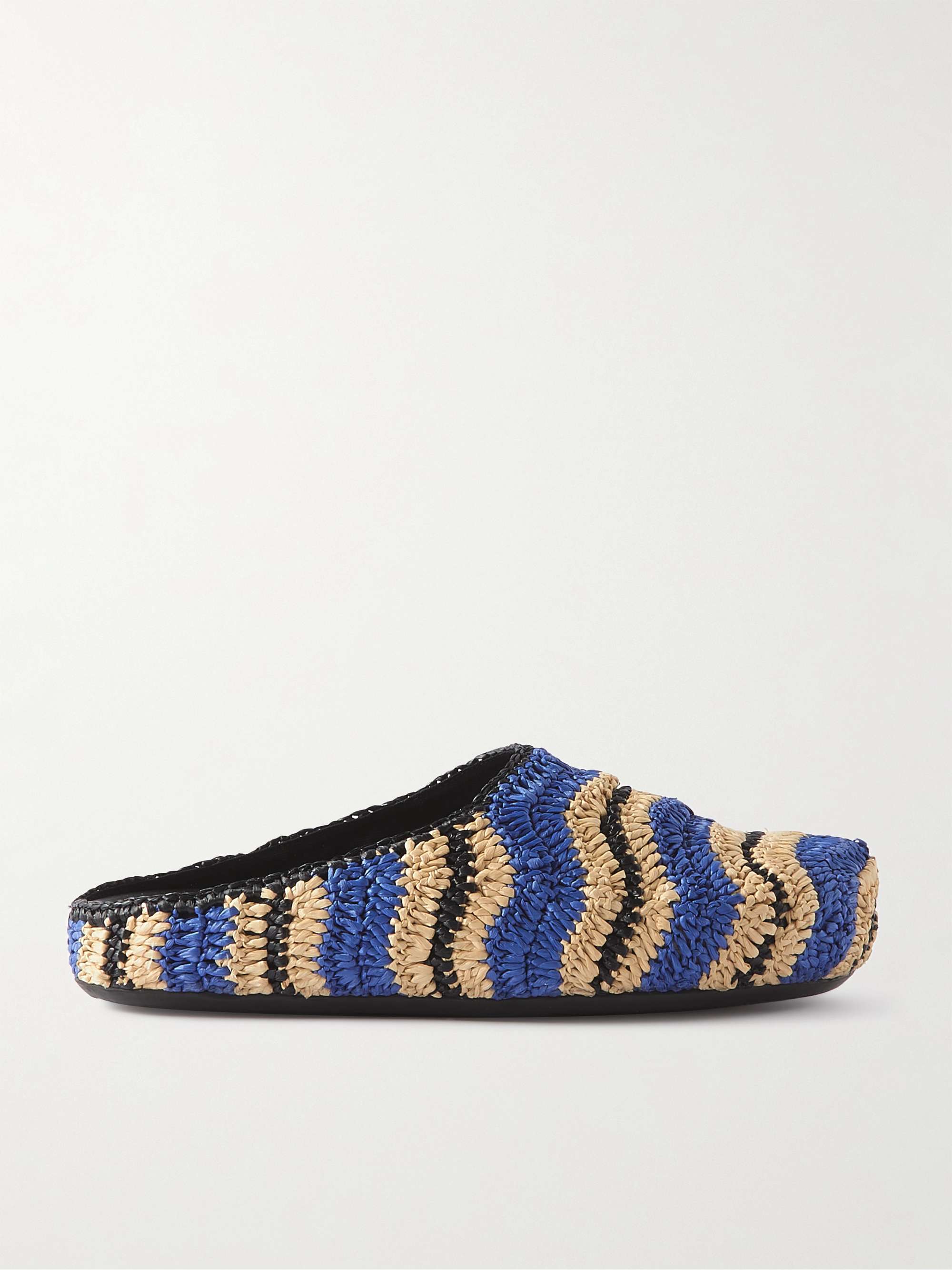 MARNI + No Vacancy Inn Striped Woven Mules for Men | MR PORTER