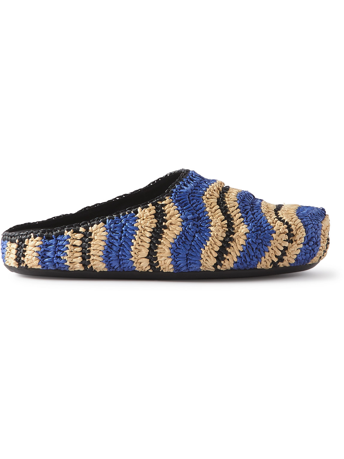 Marni - No Vacancy Inn Striped Woven Mules - Men - Blue - EU 43