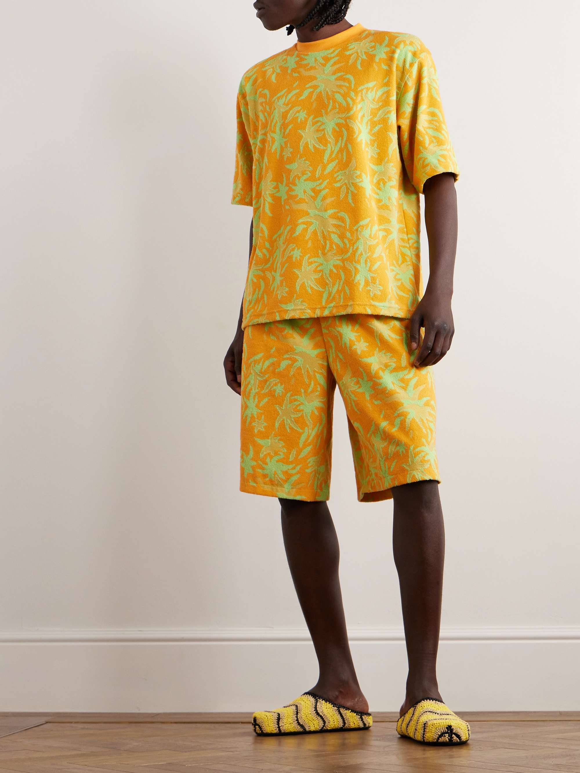 MARNI + No Vacancy Inn Cotton-Blend Terry-Jacquard T-Shirt