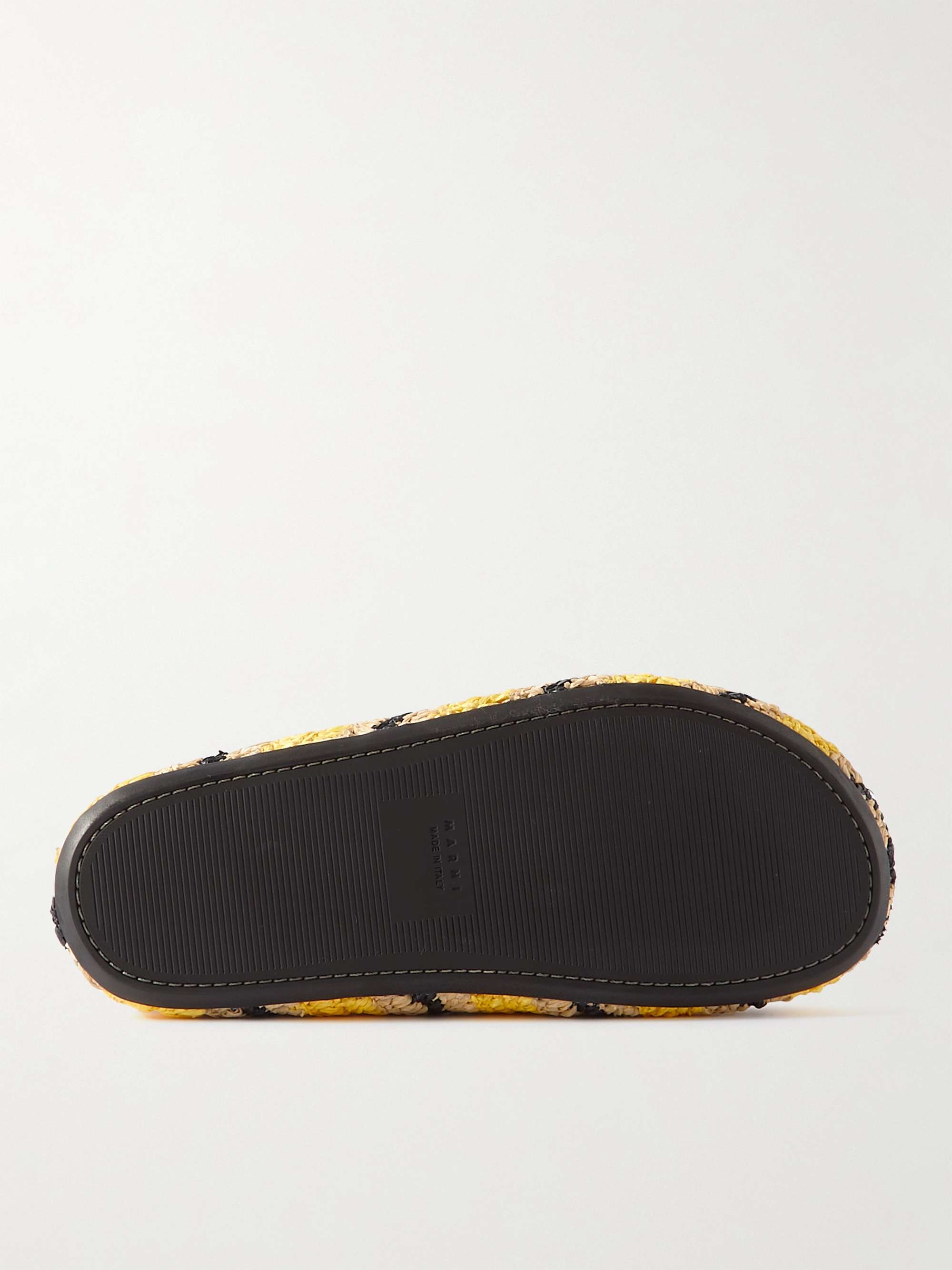 MARNI + No Vacancy Inn Striped Woven Mules