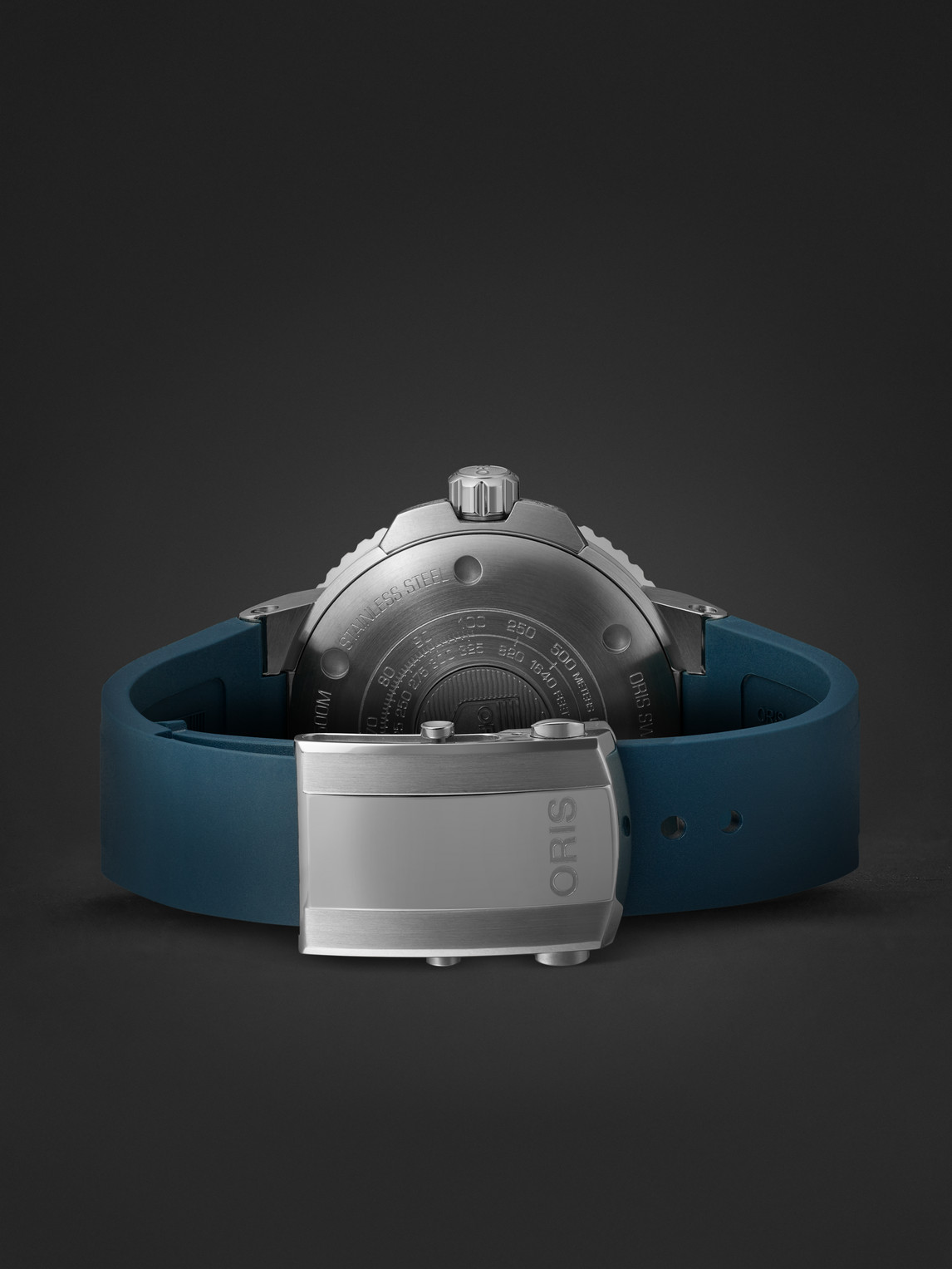  Oris - Aquis Small Second Date Automatic 45.5mm Stainless Steel And Rubber Watch, Ref. No. 01 743 7733 4155-07 4 24 69eb - Men - Blue 