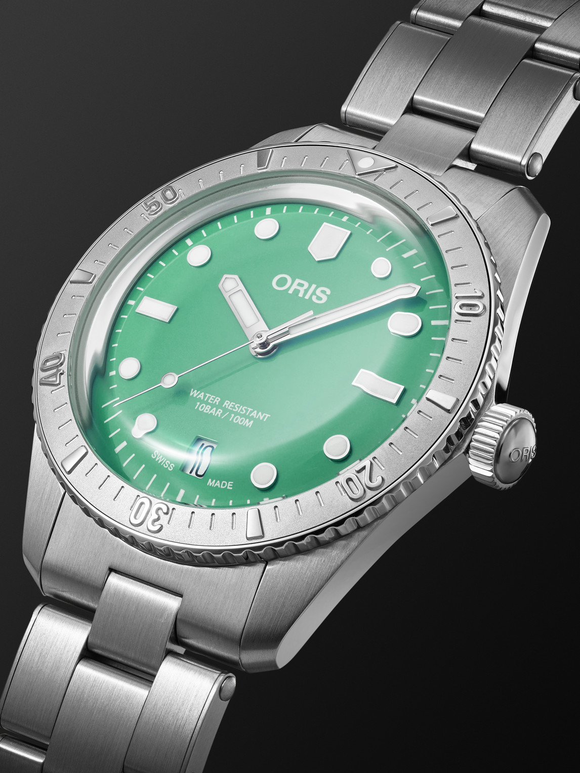  Oris - Divers Sixty-five Automatic 38mm Stainless Steel Watch, Ref. No. 01 733 7771 4057-07 8 19 18 - Men - Green 