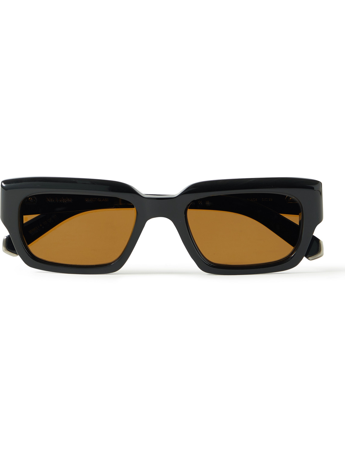 Mr Leight Maverick S Rectangular-frame Acetate And Gunmetal-tone Sunglasses In Black