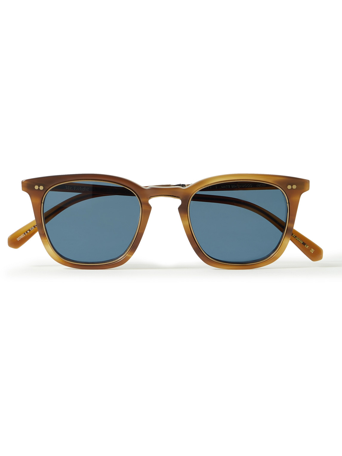 Mr Leight Getty Ii S D-frame Tortoiseshell Matte-acetate Polarised Sunglasses In Brown