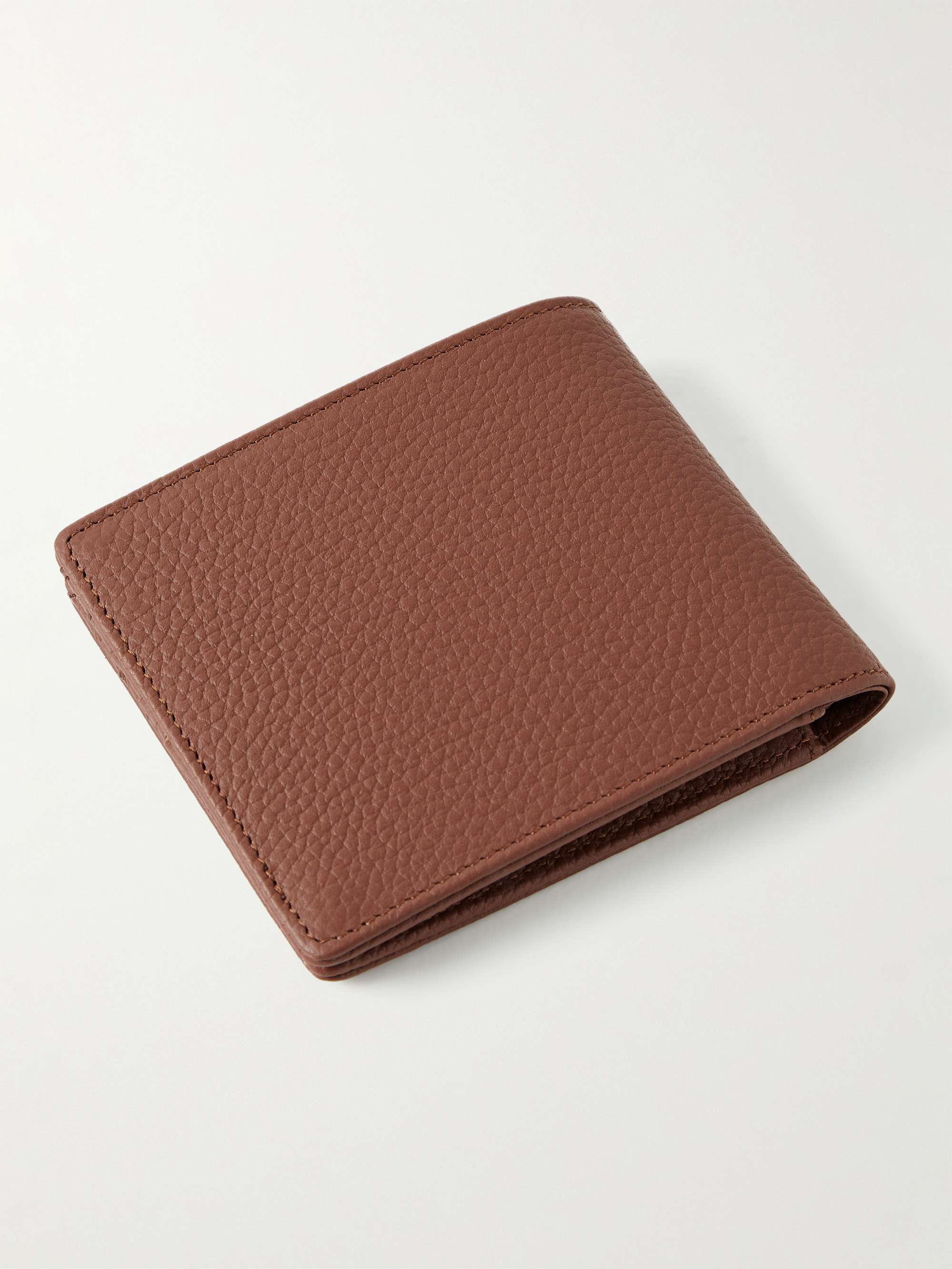 SERAPIAN Logo-Appliquéd Full-Grain Leather Billfold Wallet
