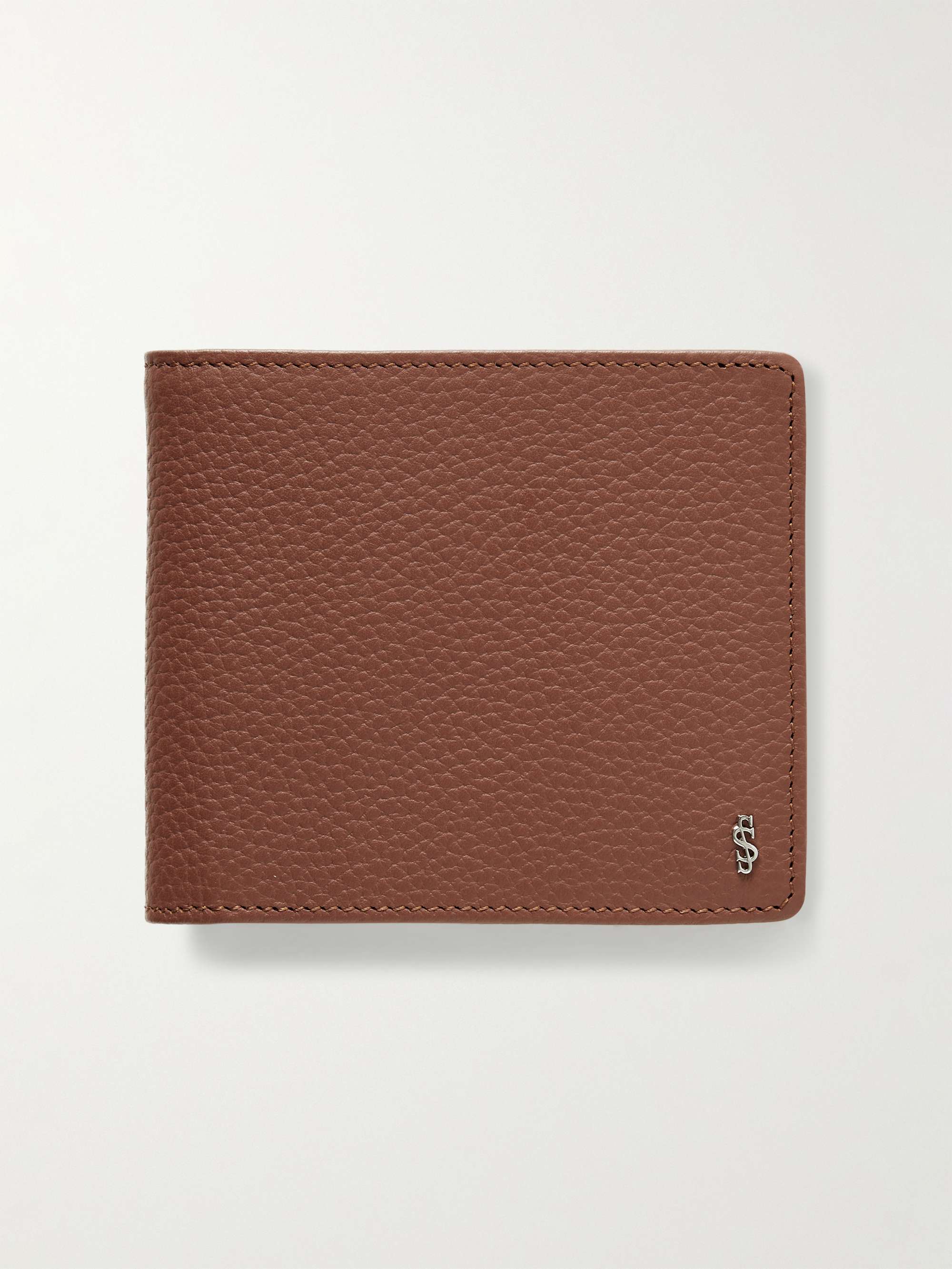 SERAPIAN Logo-Appliquéd Full-Grain Leather Billfold Wallet