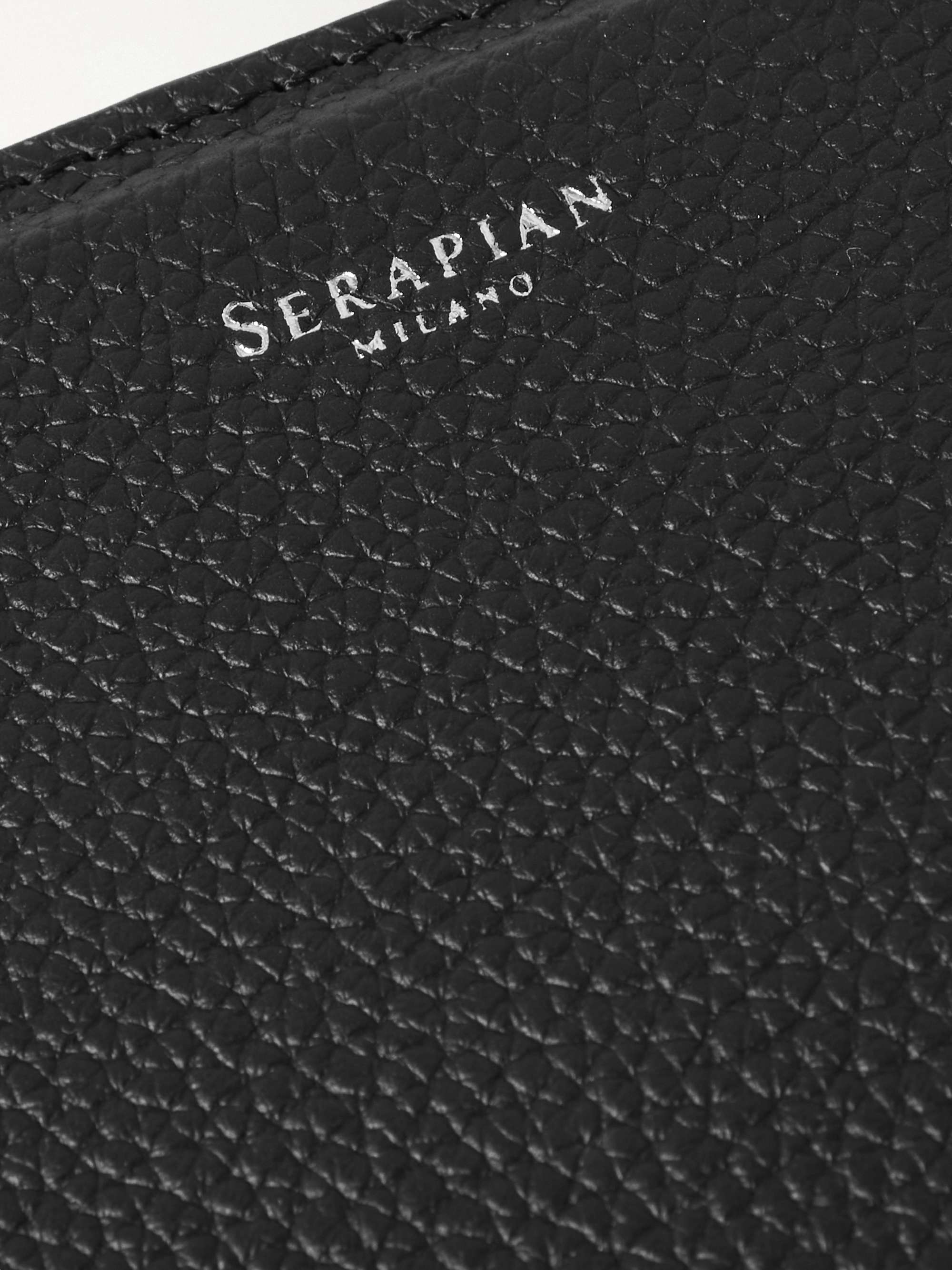 SERAPIAN Cachemire Logo-Print Full-Grain Leather Mouse Pad