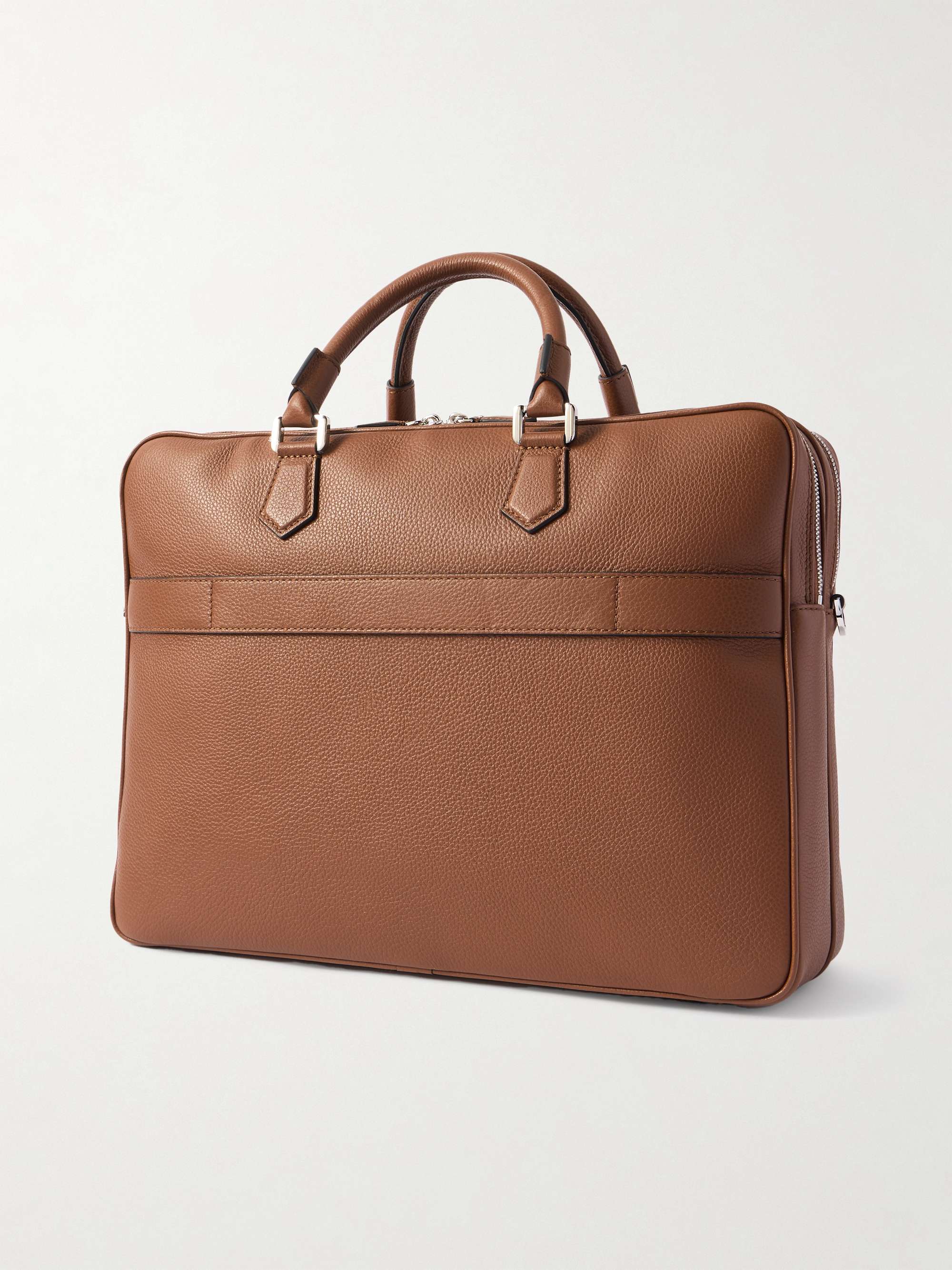 SERAPIAN Full-Grain Leather Briefcase