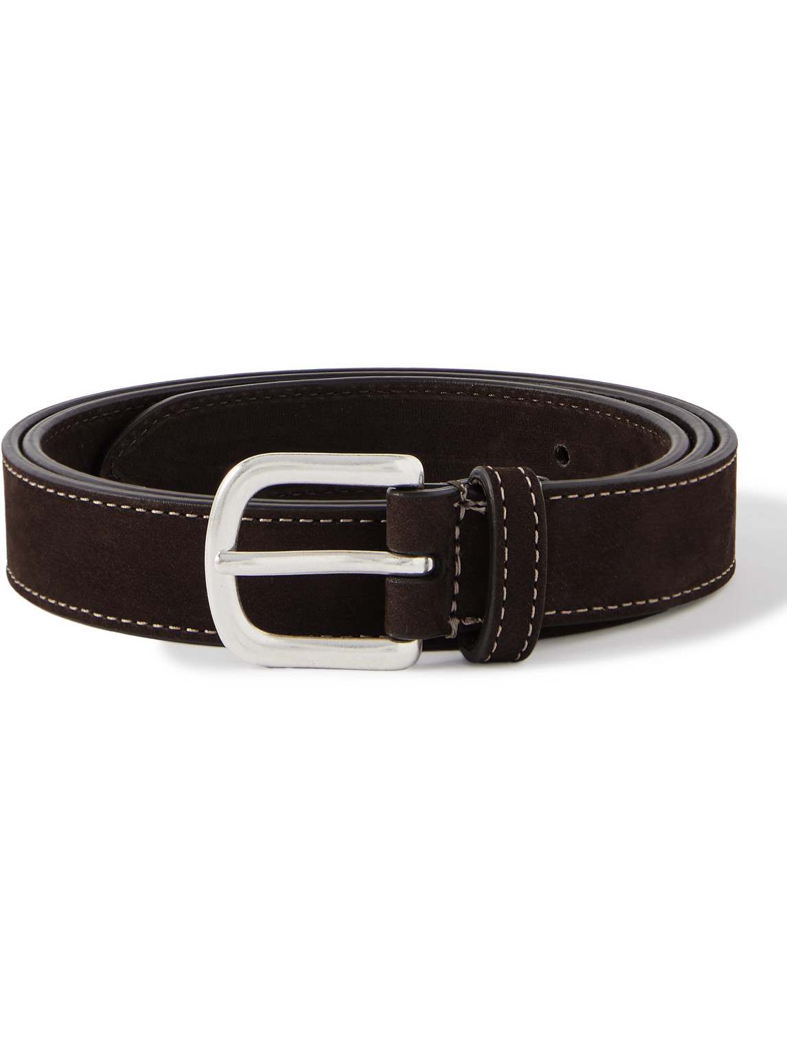 Anderson's 2.5cm Nubuck Belt In Brown