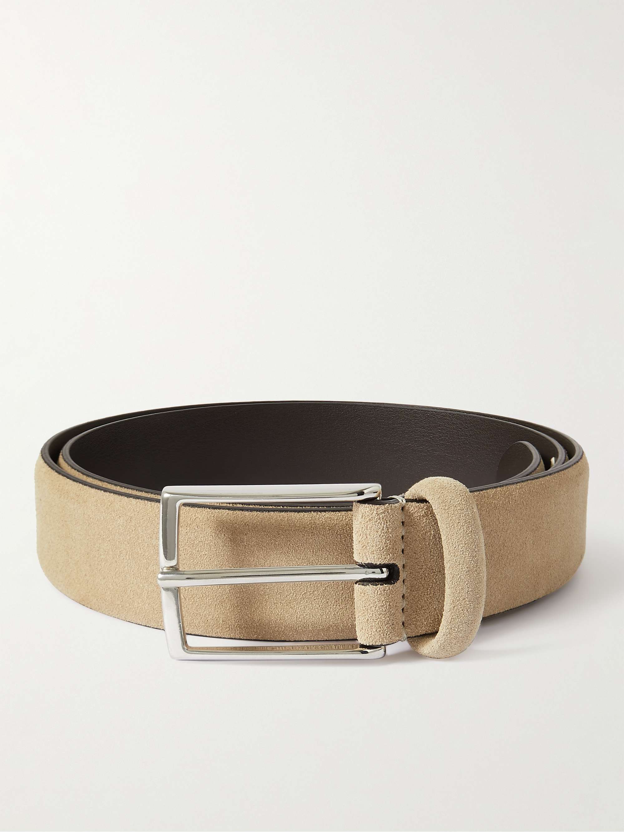 Anderson's - 3.5cm Brown Woven Leather Belt - Brown Anderson's