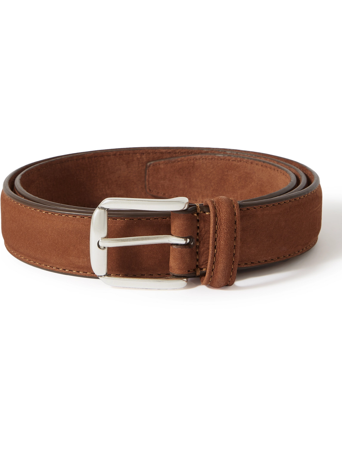 Anderson's 3cm Nubuck Belt In Brown