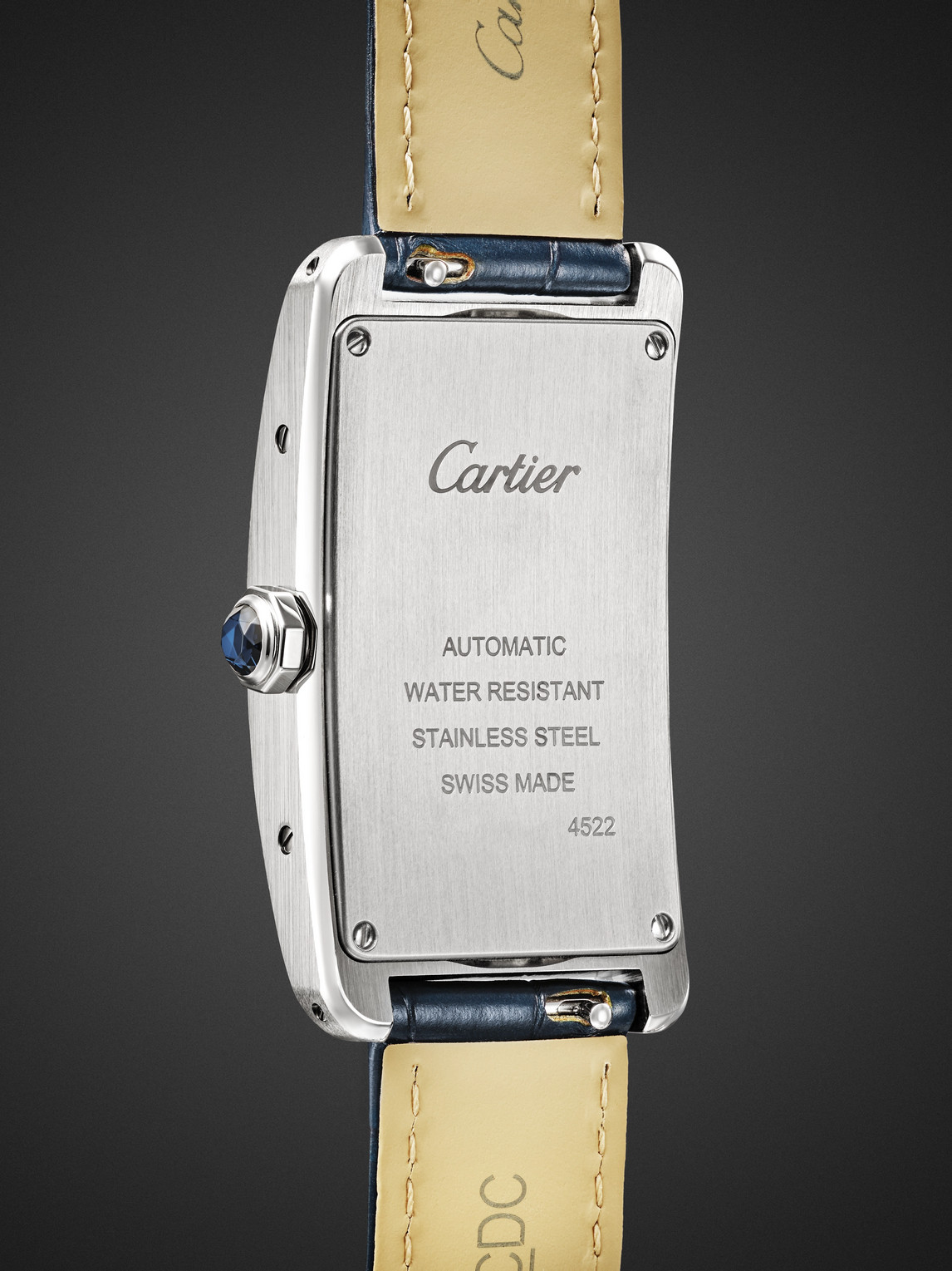  Cartier - Tank Américaine Automatic 44.4mm Stainless Steel And Alligator Watch, Ref. No. Crwsta0083 - Men - White 
