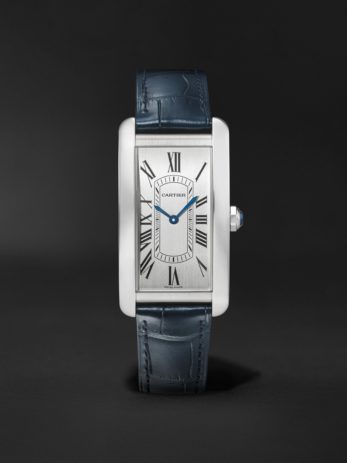 Cartier Tank Américaine Automatic 44.4mm Stainless Steel and Alligator Watch, Ref. No. CRWSTA0083 - Men