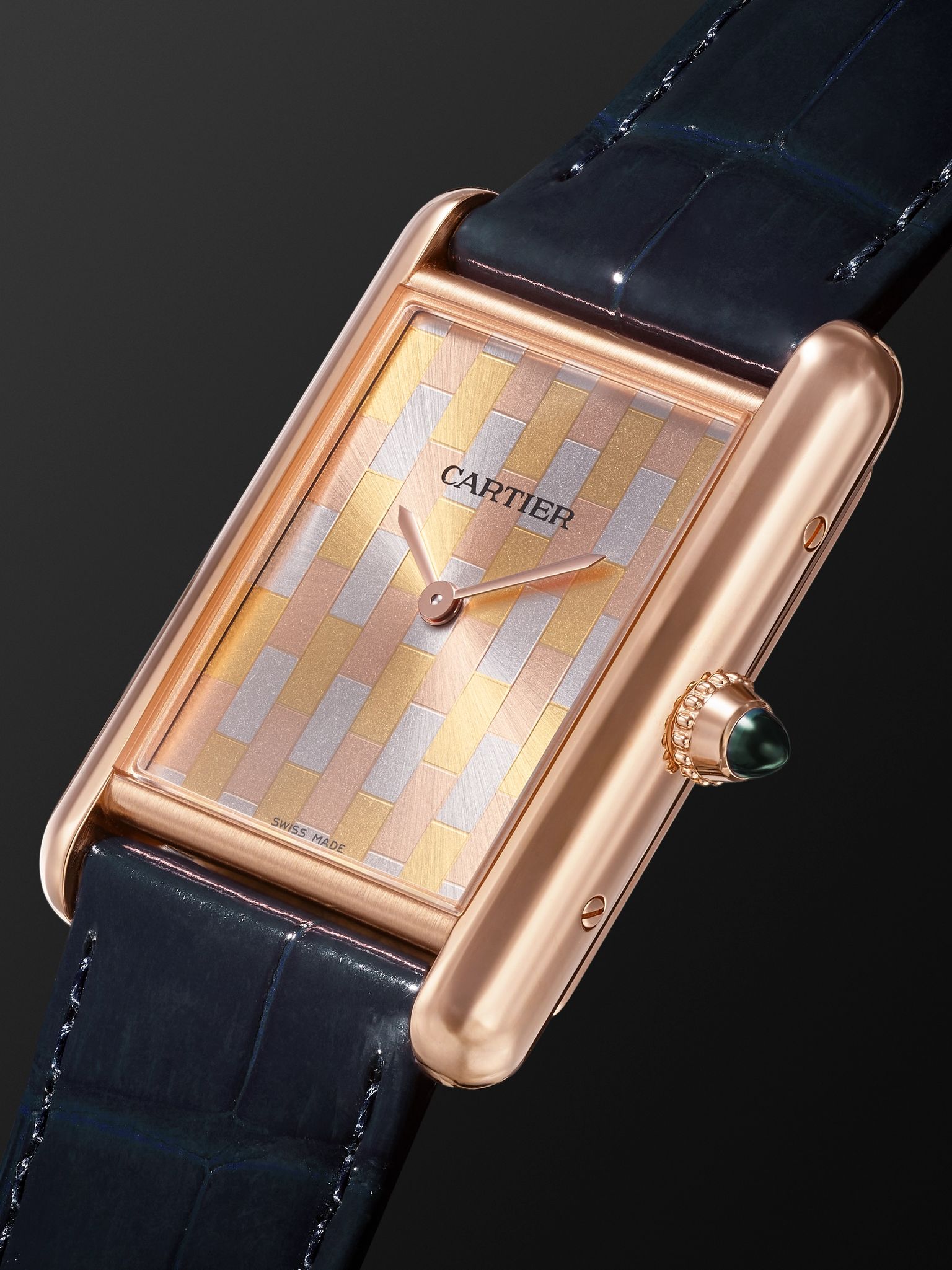 Cartier Tank Louis Manual Wound Ultra Thin in 18K Yellow Gold Silver 
