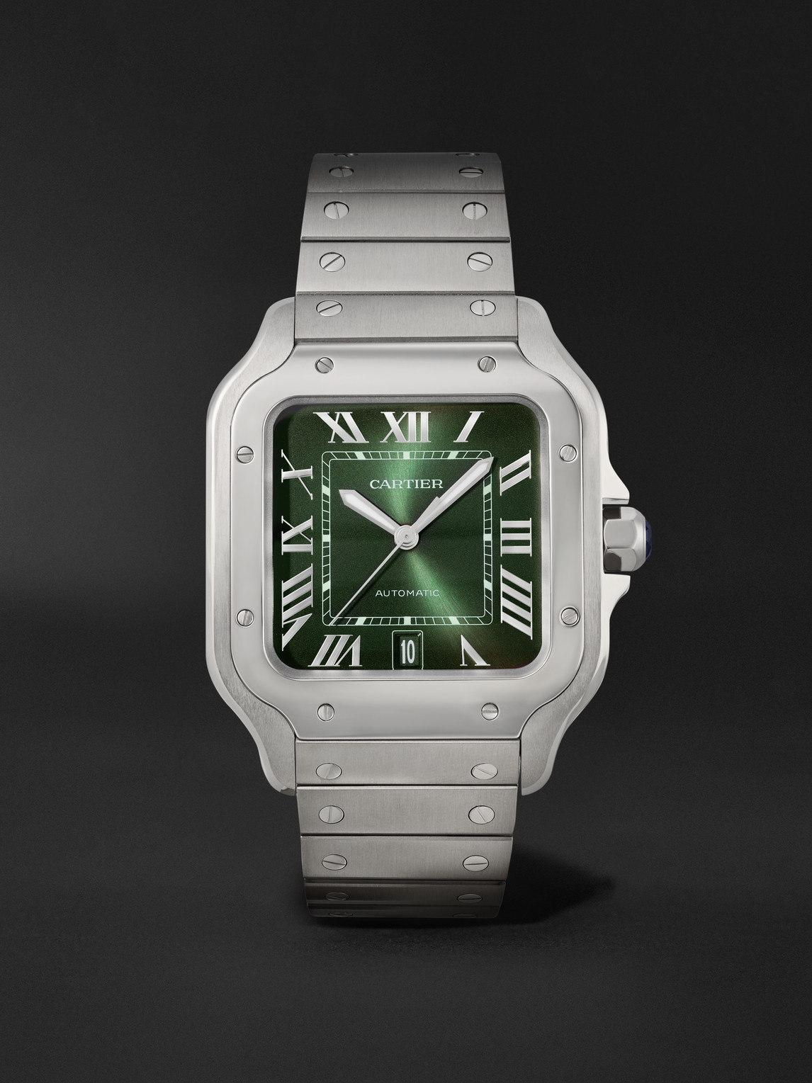 Cartier Santos de  Automatic 39.8mm Interchangeable Stainless Steel and Alligator Watch, Ref. No. CRWSSA0062 - Men