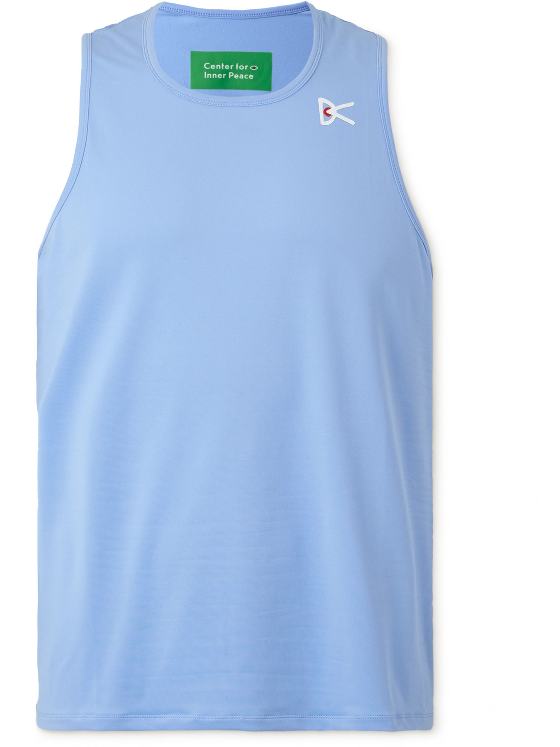 District Vision Logo-print Stretch-jersey Tank Top In Blue