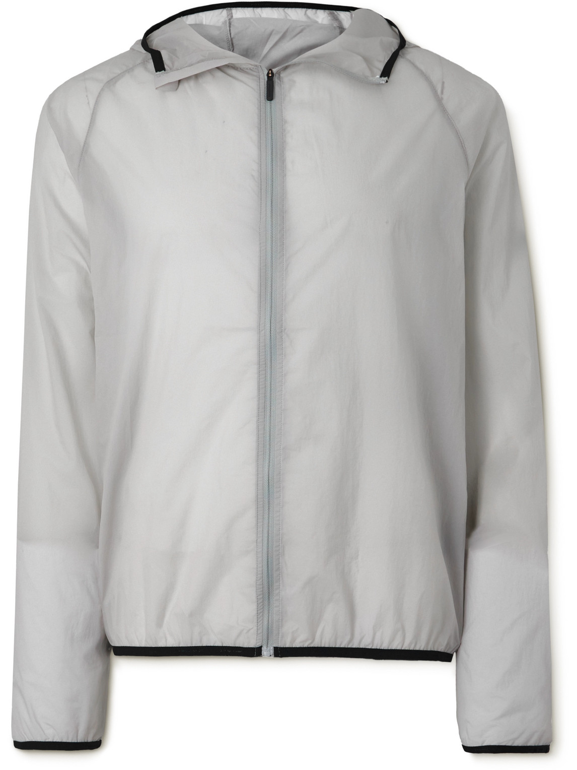 District Vision Logo-appliquéd Organic Cotton-blend Ripstop Hooded Jacket In Gray
