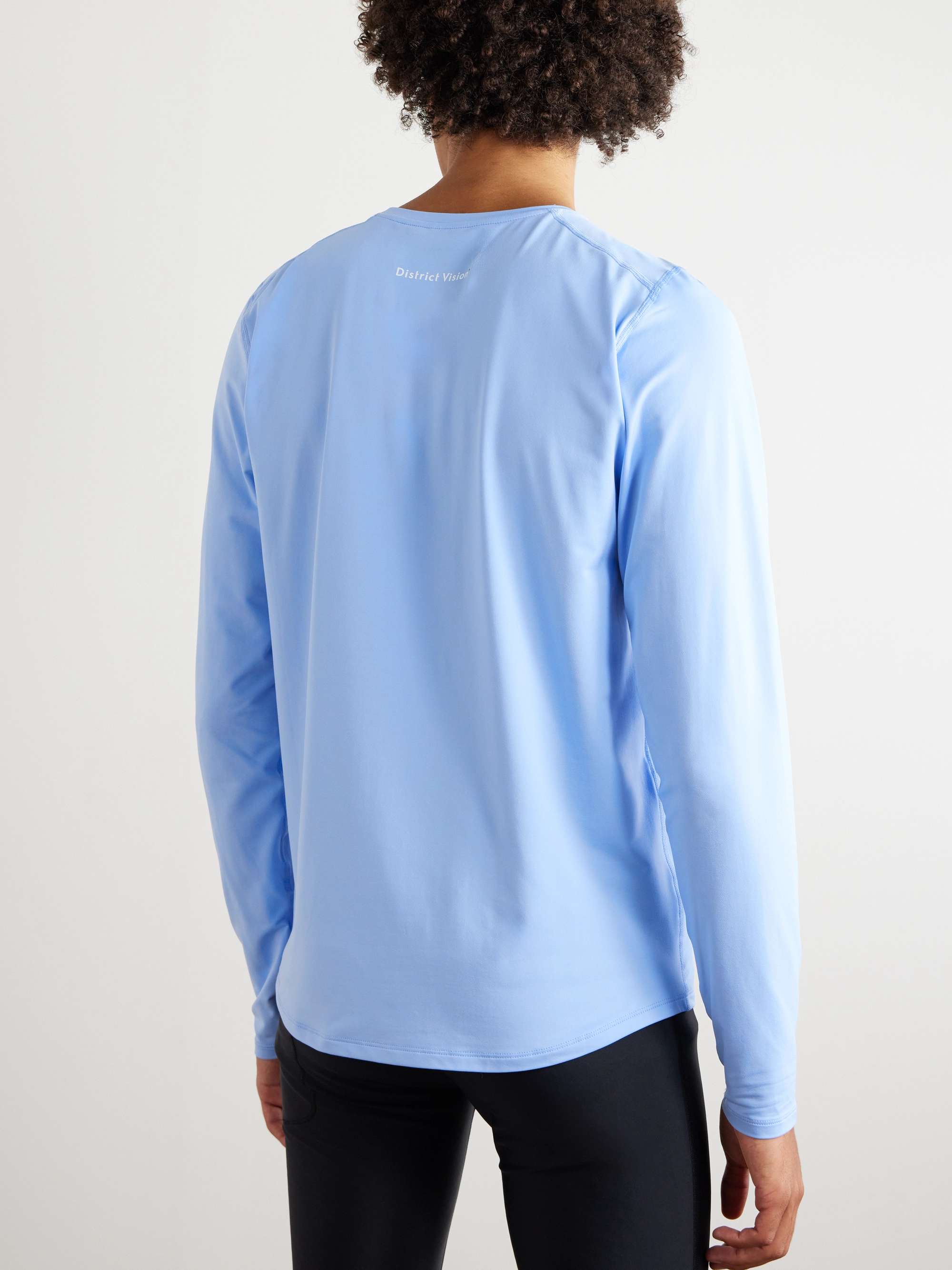 DISTRICT VISION Logo-Print Stretch-Jersey Running T-Shirt