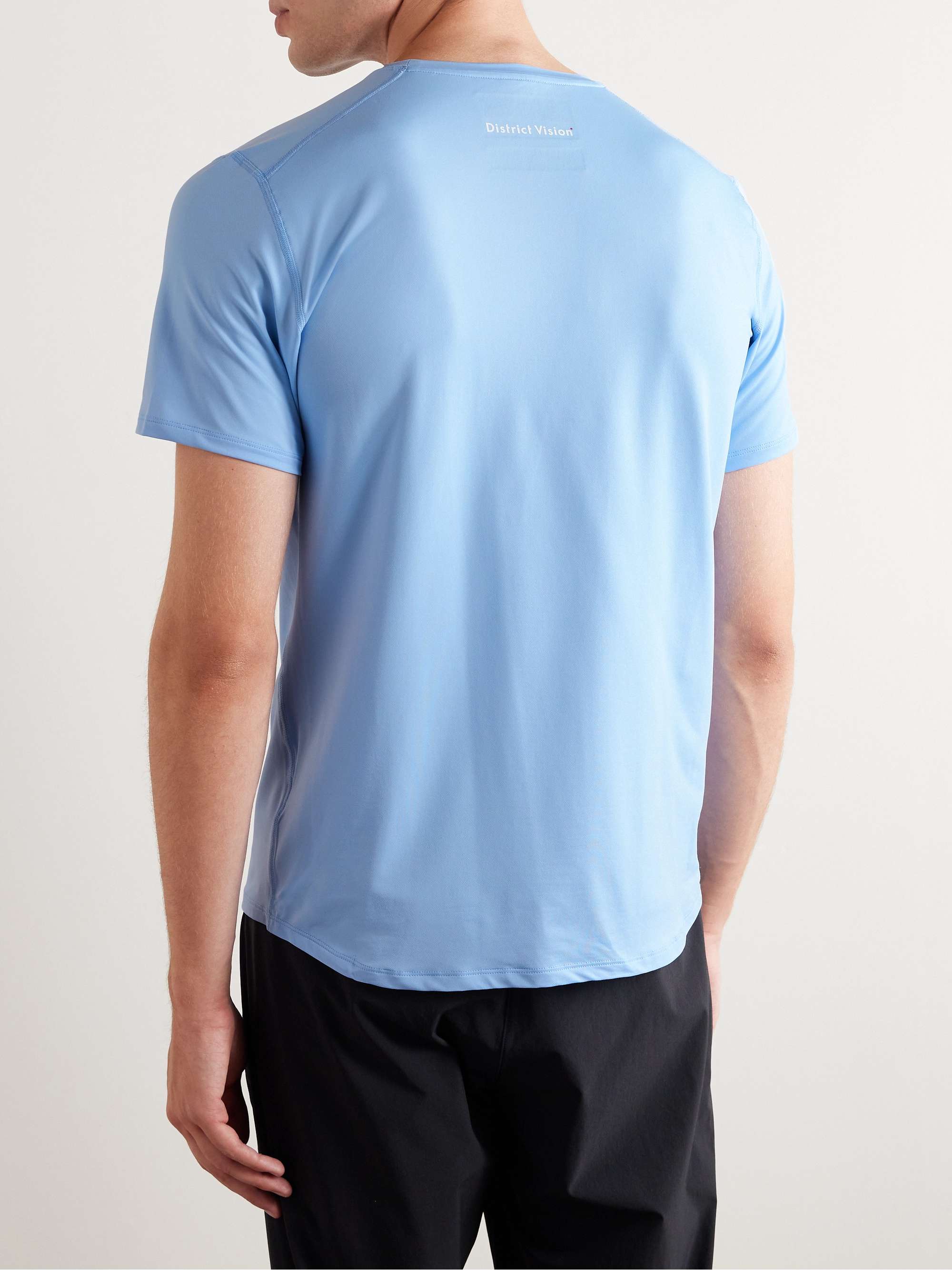 DISTRICT VISION Logo-Print Stretch-Jersey Running T-Shirt