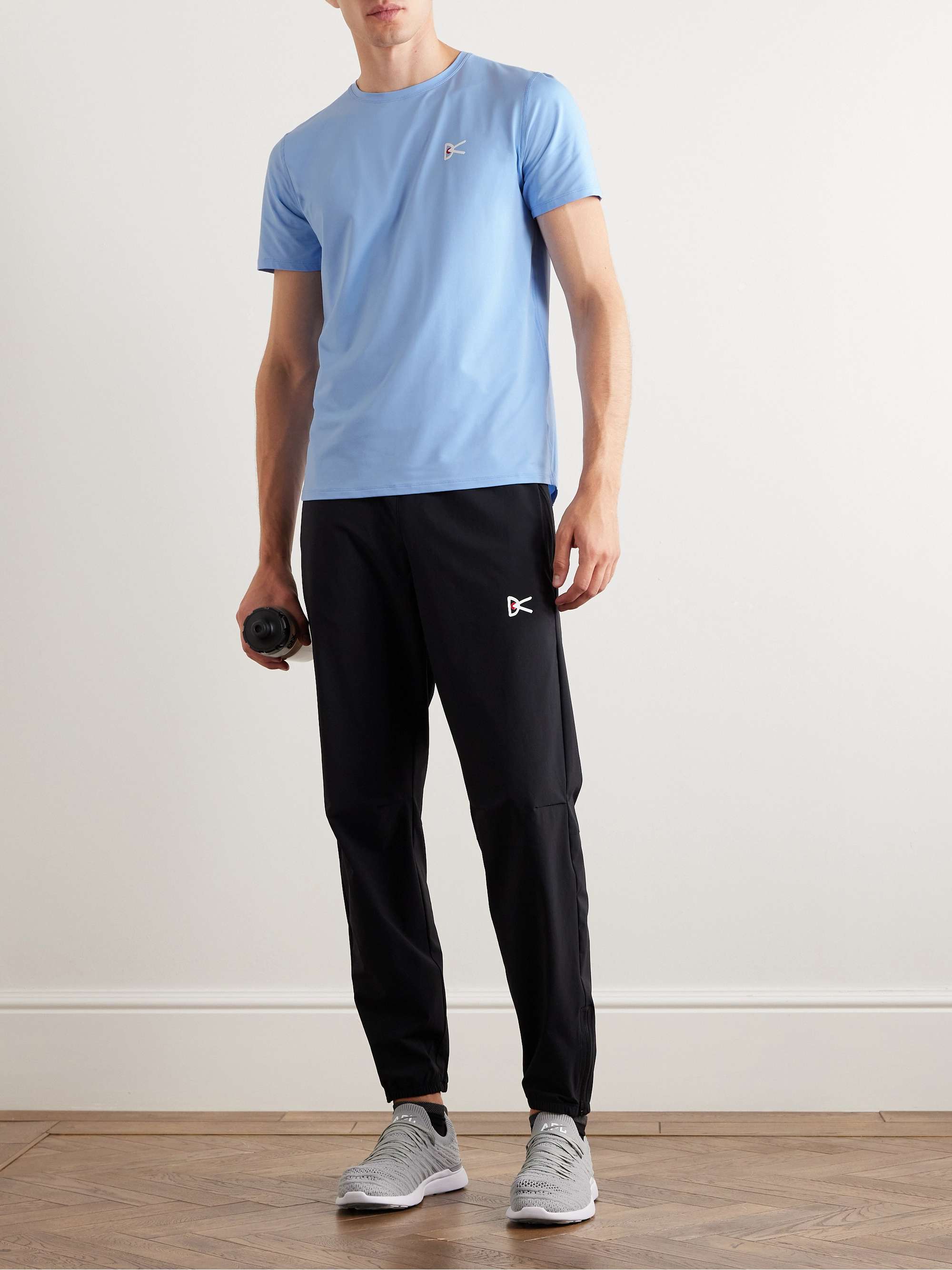 DISTRICT VISION Logo-Print Stretch-Jersey Running T-Shirt