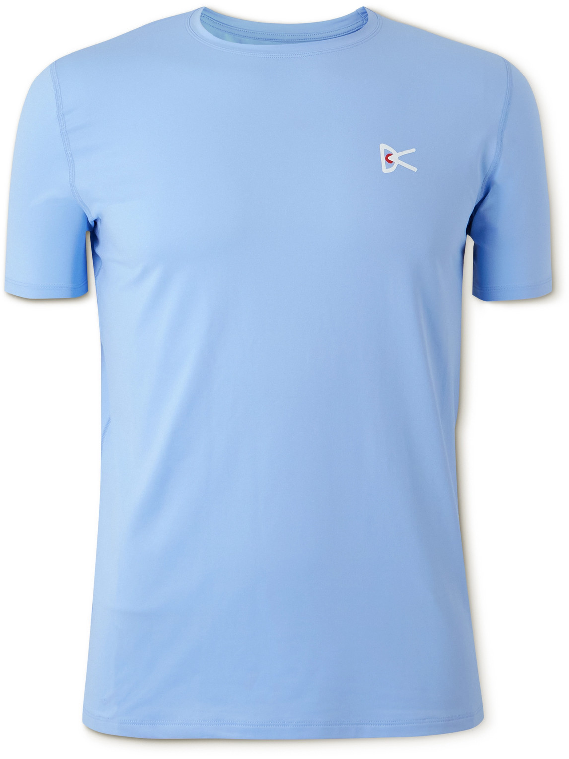 District Vision Deva-tech Logo-print Stretch-jersey T-shirt In Blue
