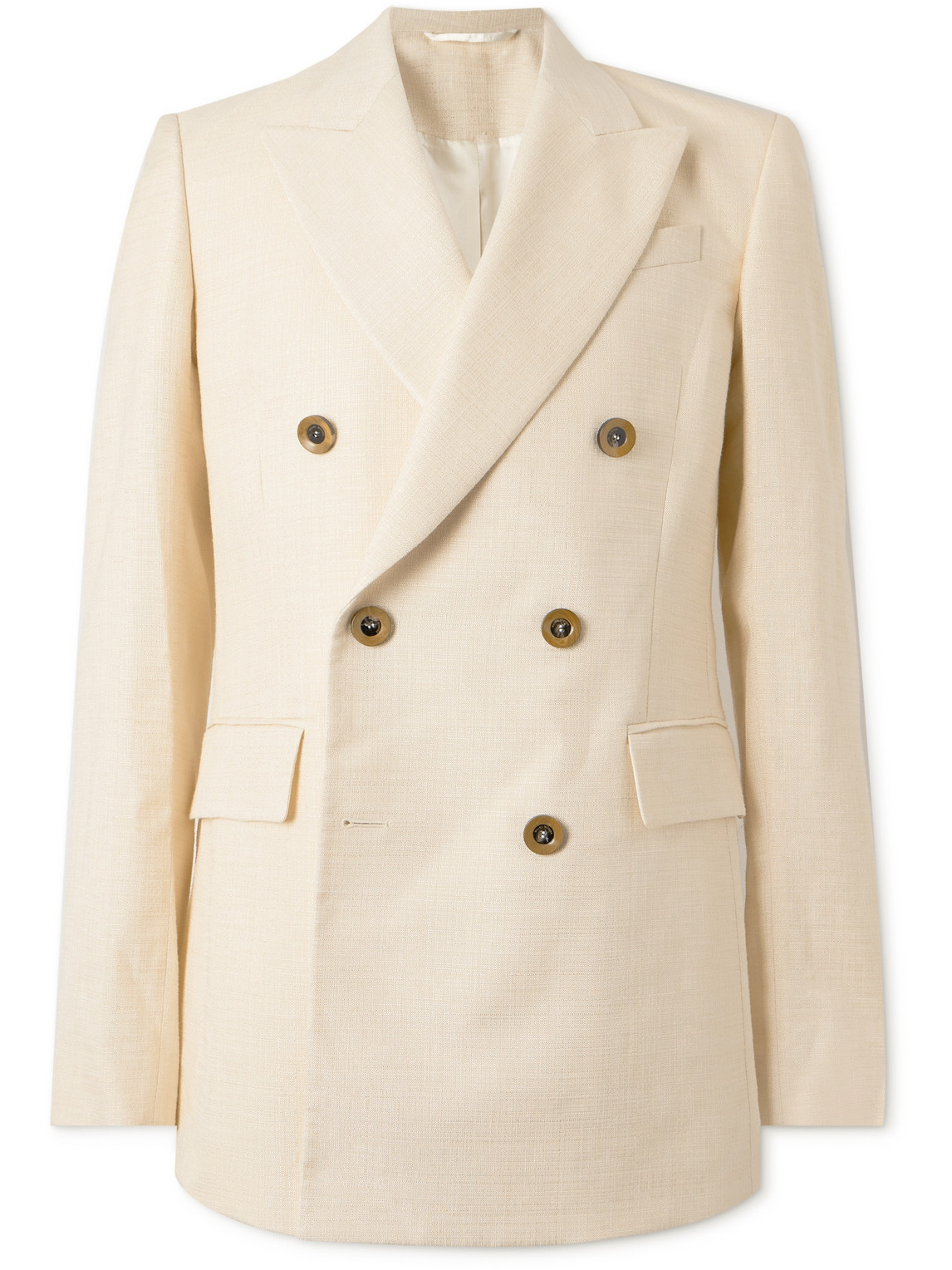 André Double-Breasted Woven Blazer