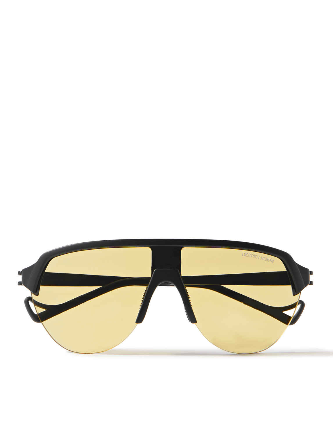 District Vision Nagata Speed Blade D-frame Nylon Sunglasses In Yellow