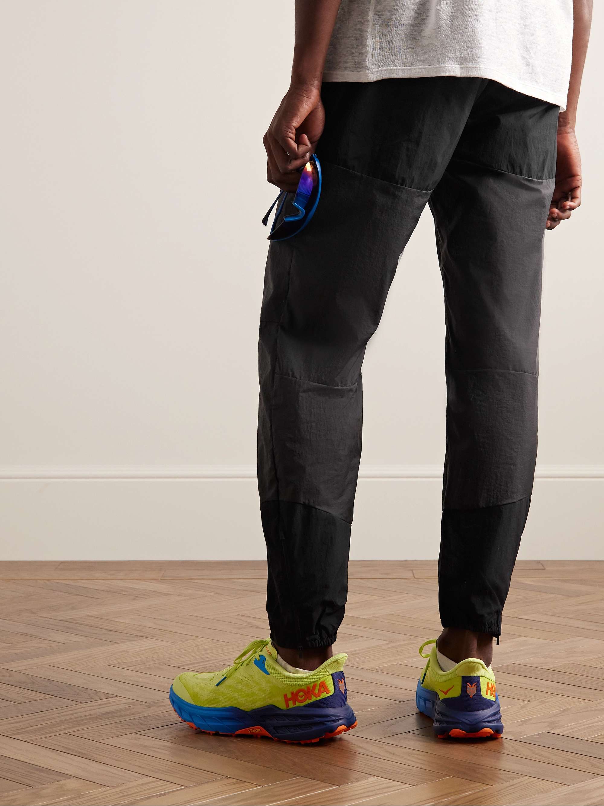 DISTRICT VISION Zanzie Tapered Logo-Print Stretch-Shell Track Pants