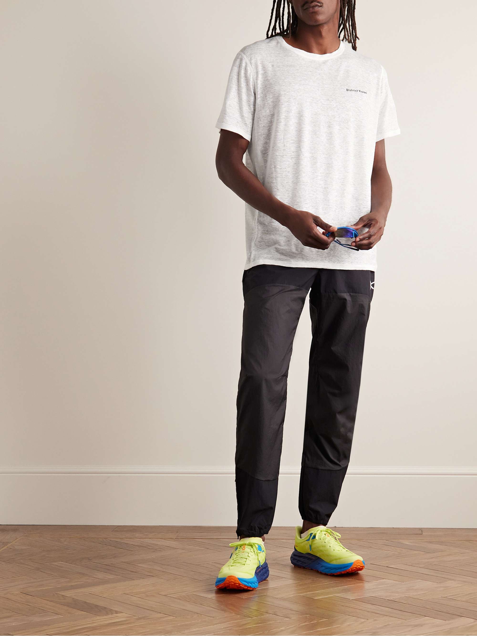 DISTRICT VISION Logo-Print Hemp Running T-Shirt