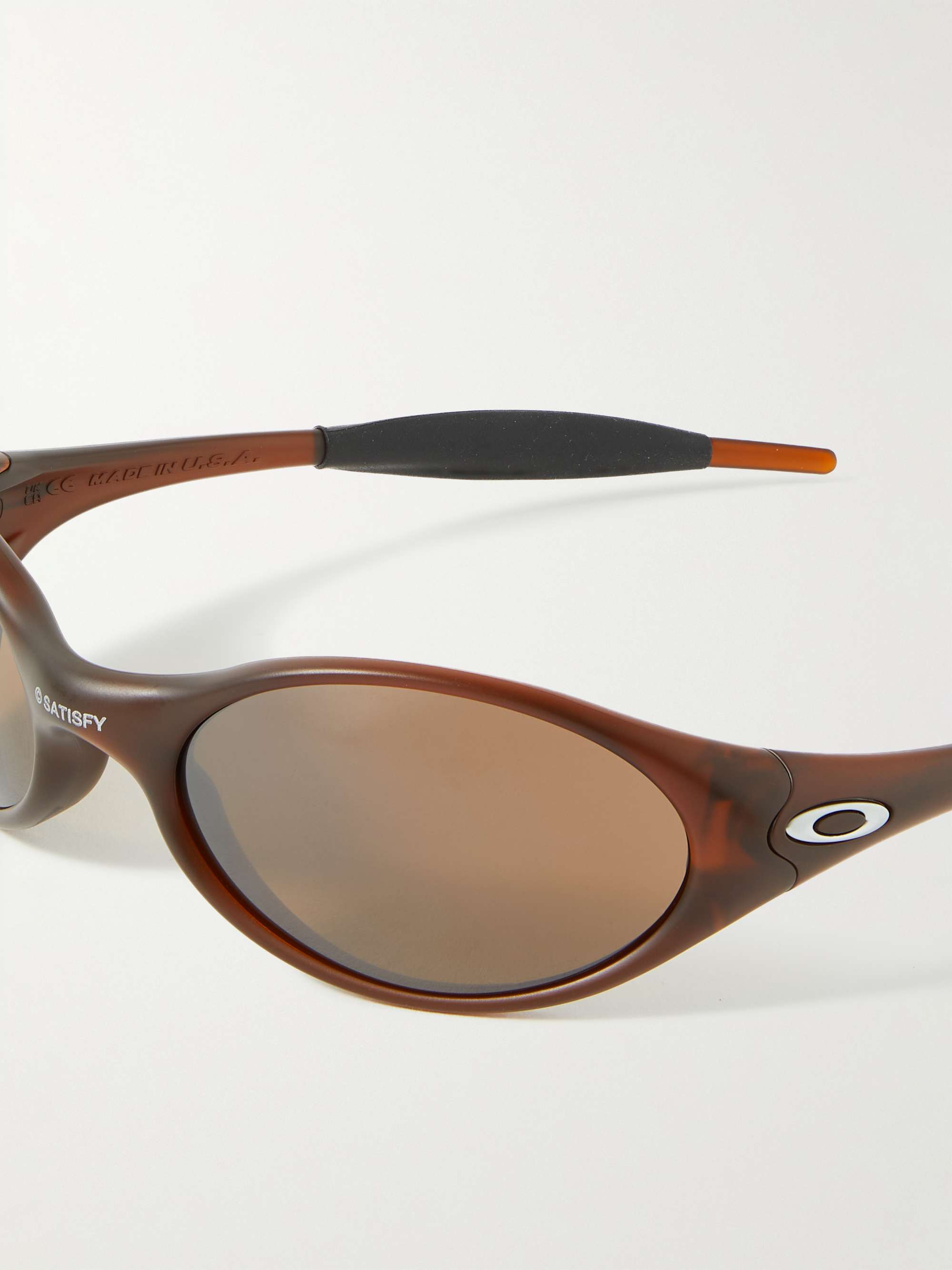 OAKLEY + Satisfy Oval-Frame Acetate Sunglasses