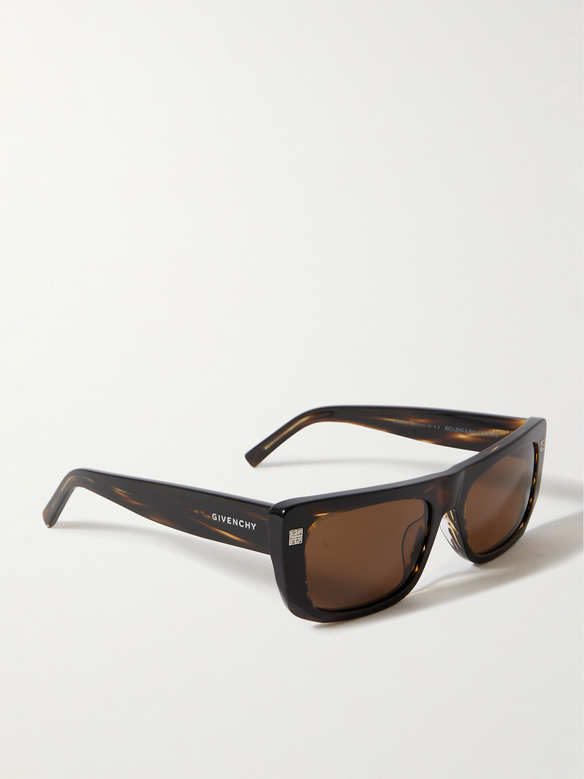 Shop Givenchy Gv Day Square-frame Marbled Acetate Sunglasses In Tortoiseshell