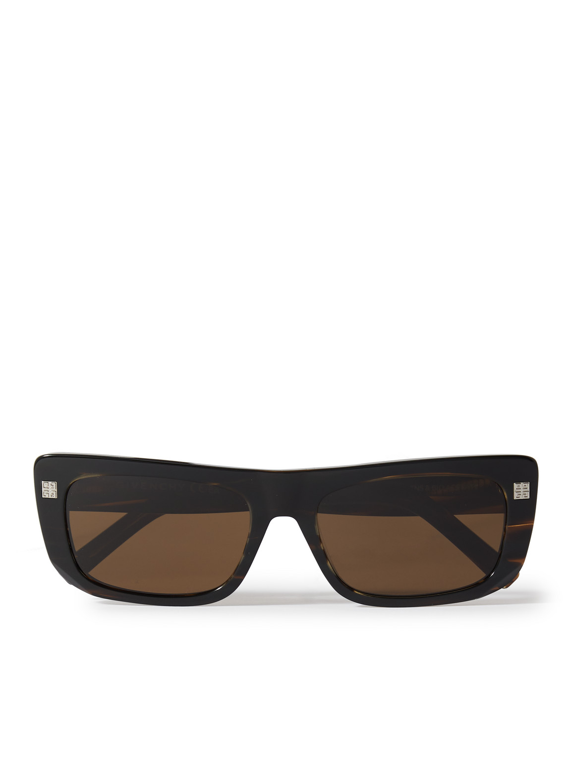 Givenchy Gv Day Square-frame Marbled Acetate Sunglasses In Havana Roviex