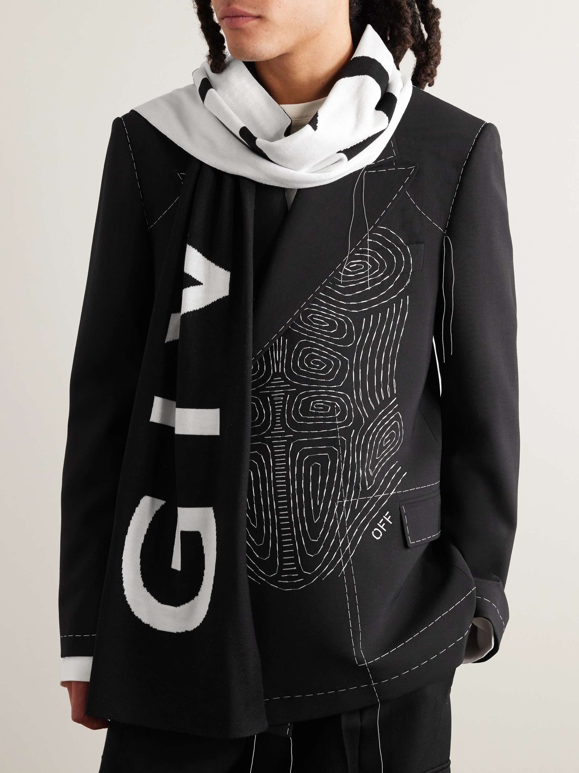 Givenchy Monogram Silk Blend Scarf on SALE