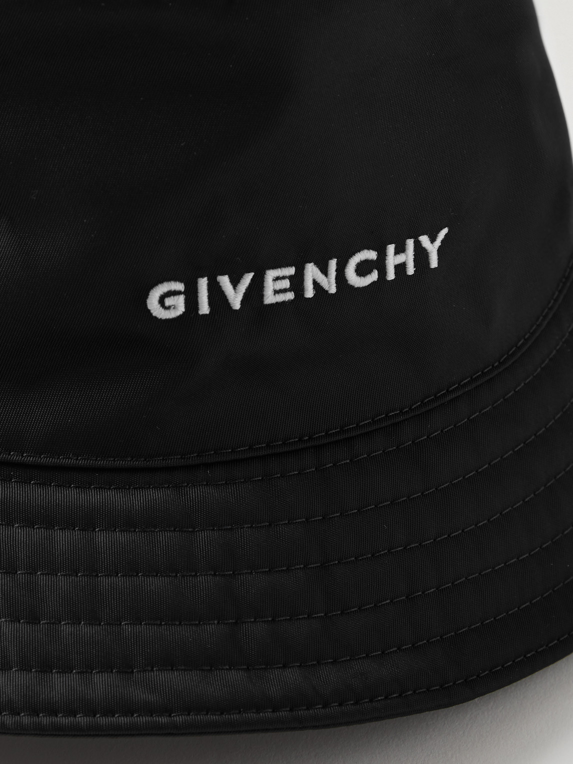 Shop Givenchy Logo-embroidered Shell Bucket Hat In Black
